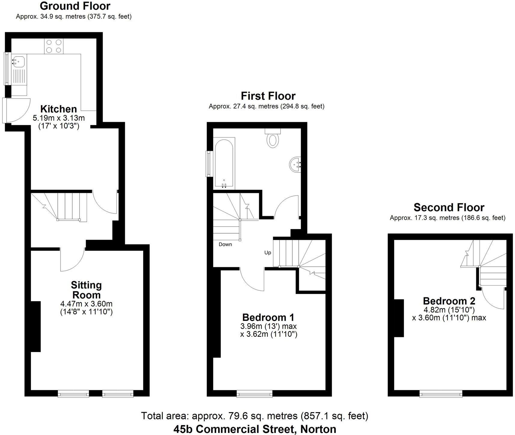 45A and 45B, Commercial Street, Norton, Malton, YO17 9HX floorplan