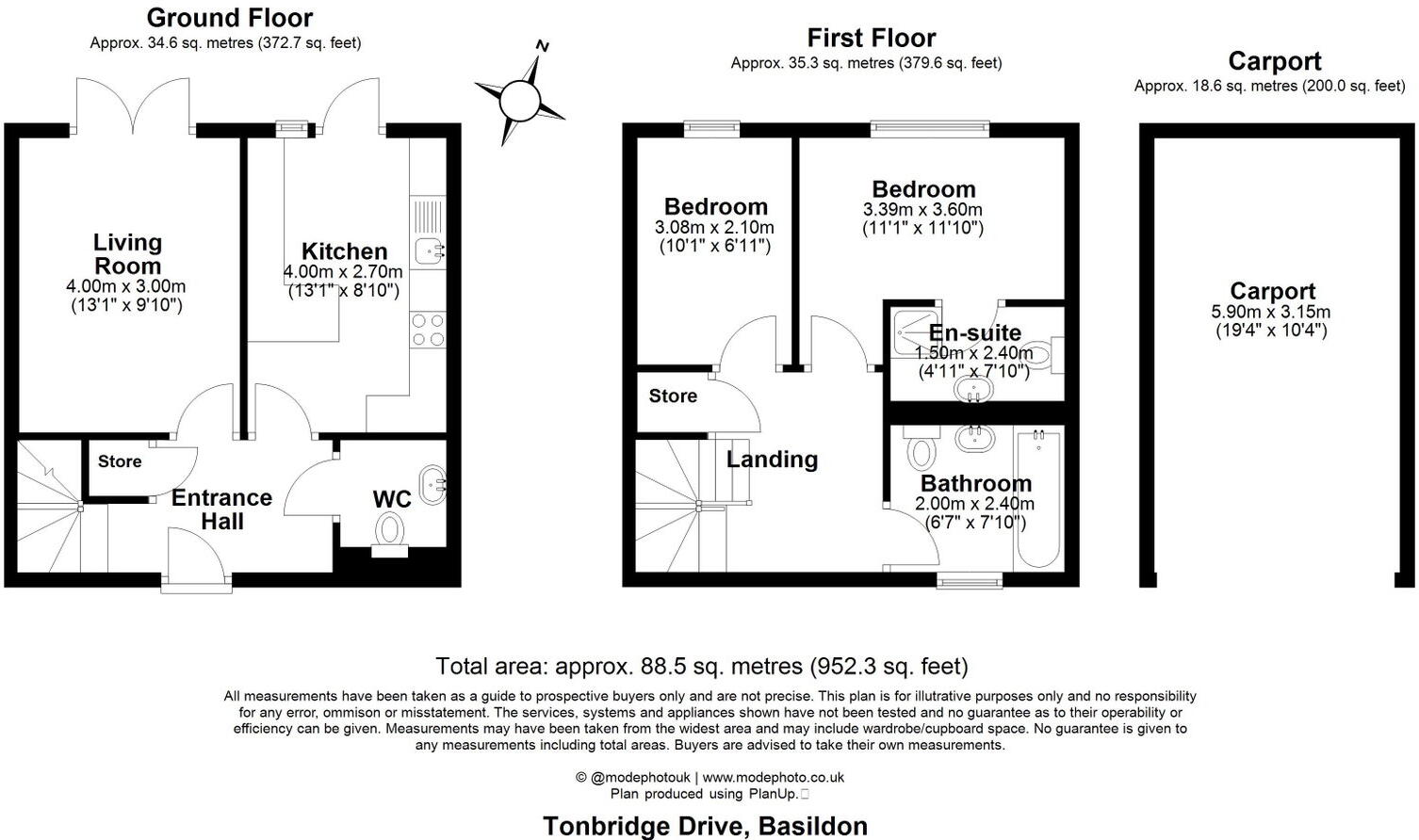 Tonbridge Drive, Dunton Fields, Laindon, SS15 floorplan
