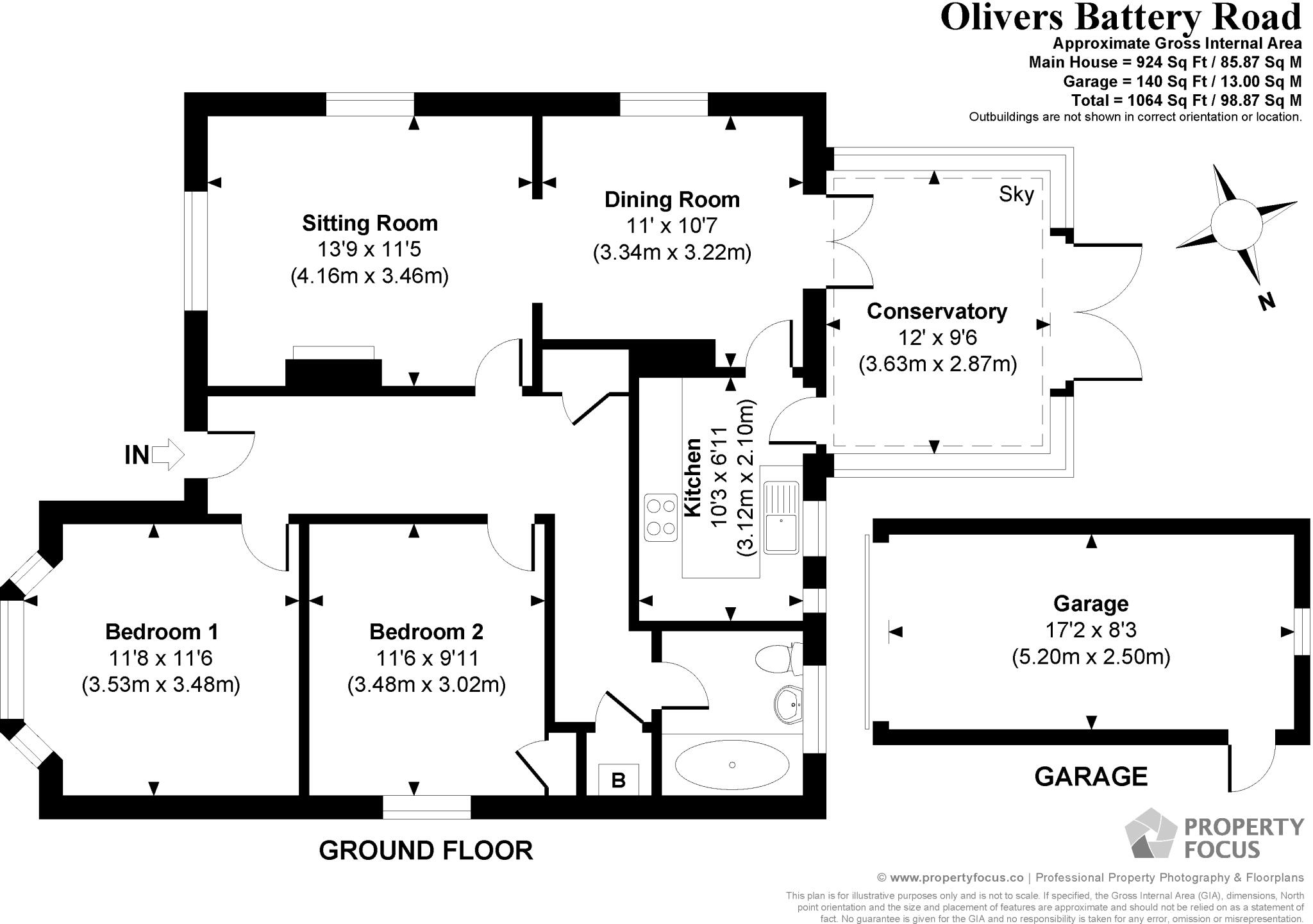 Olivers Battery Road South, Winchester, Hampshire, SO22 floorplan