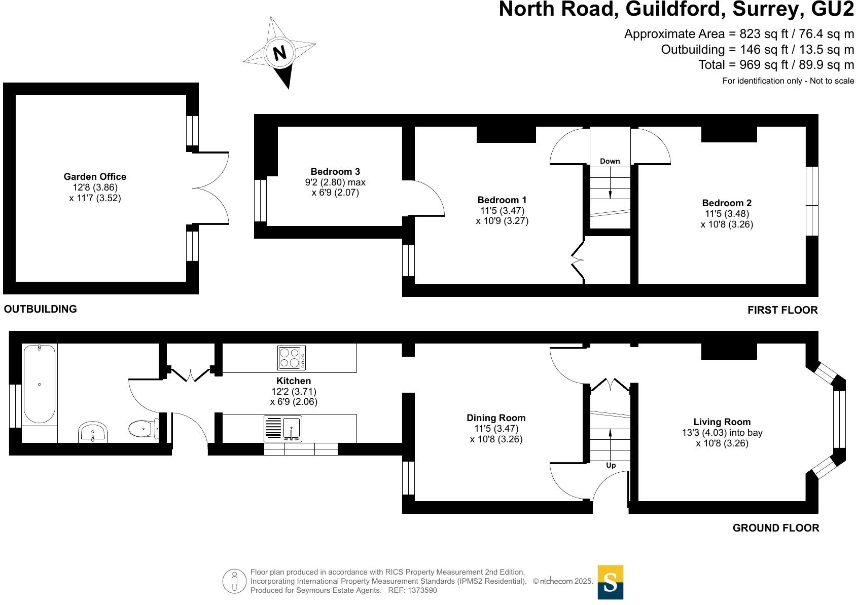 North Road, Guildford, Surrey, GU2 floorplan