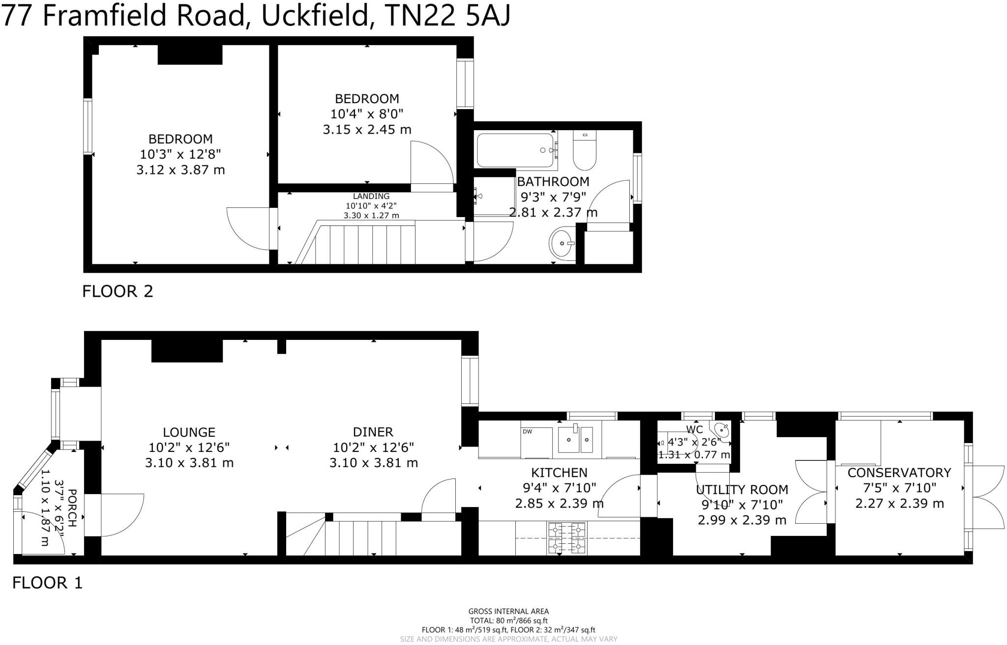 Framfield Road, Uckfield, East Sussex, TN22 floorplan