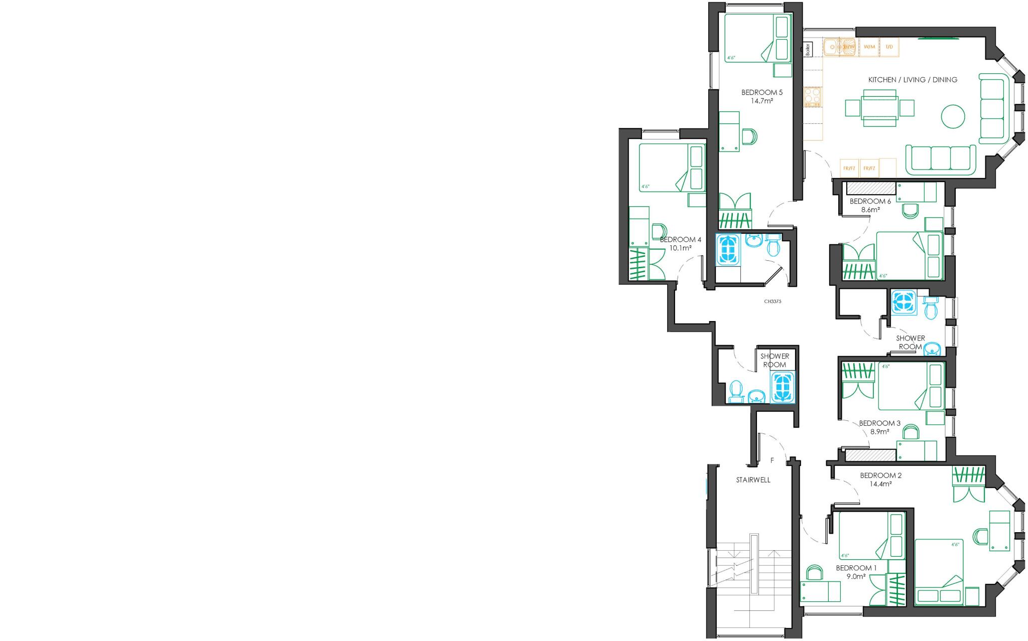 F, Gordon House, Cranmer Street NG3 4HG floorplan