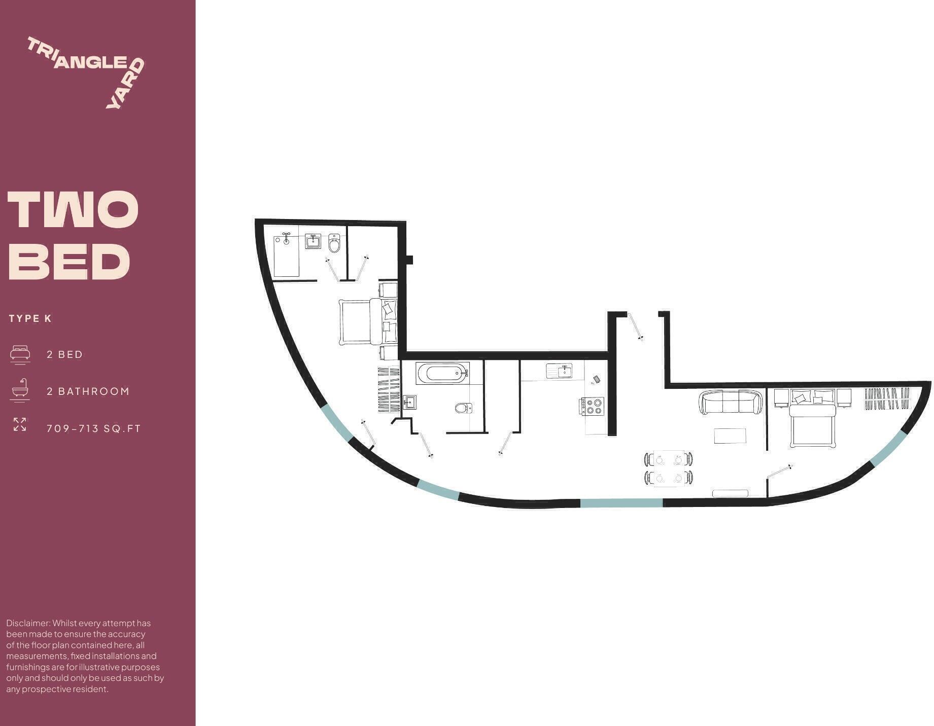 Flat 2313, Triangle Yard, Skinner Street, Leeds floorplan