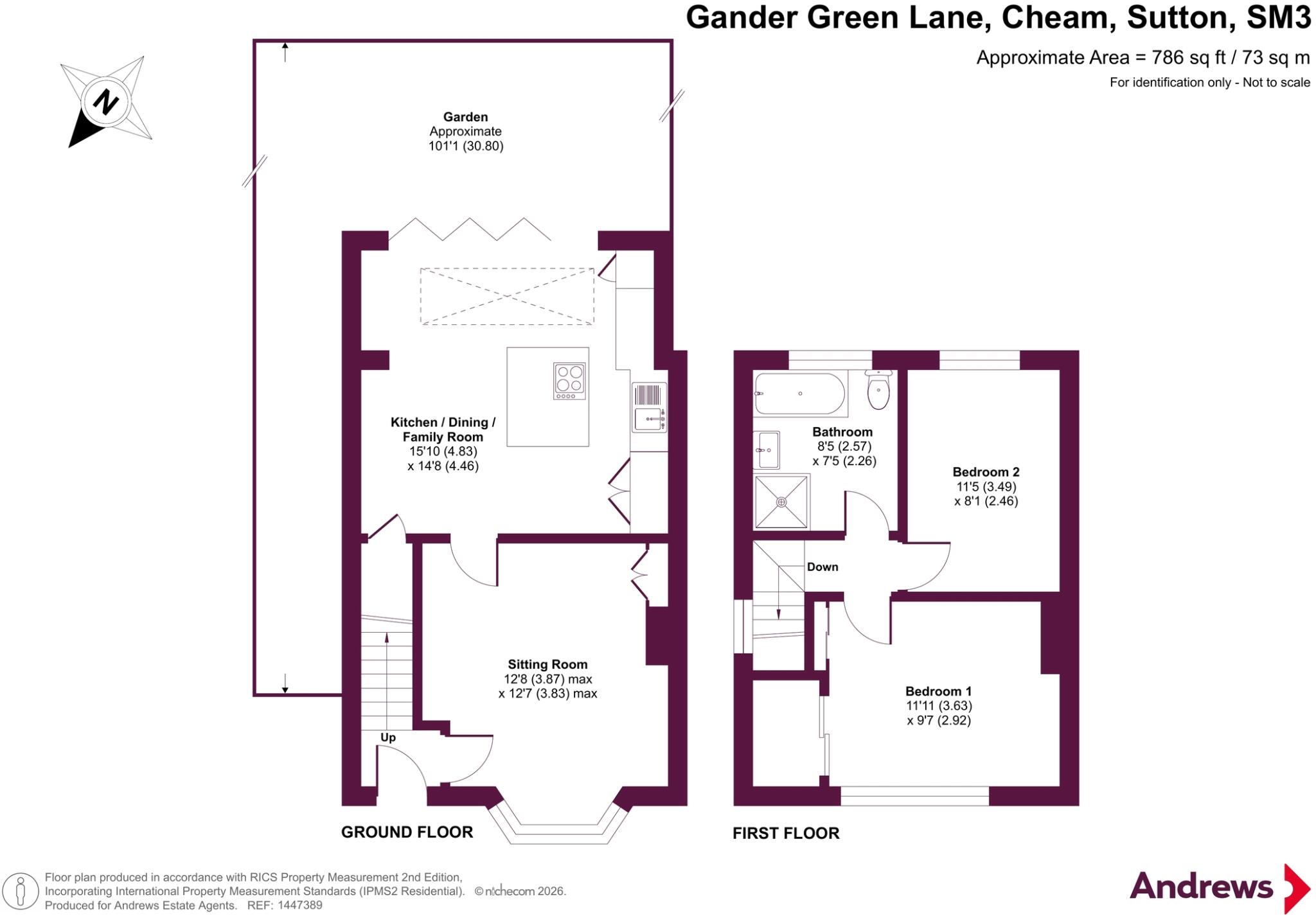 Gander Green Lane, Cheam, Sutton, SM3 floorplan