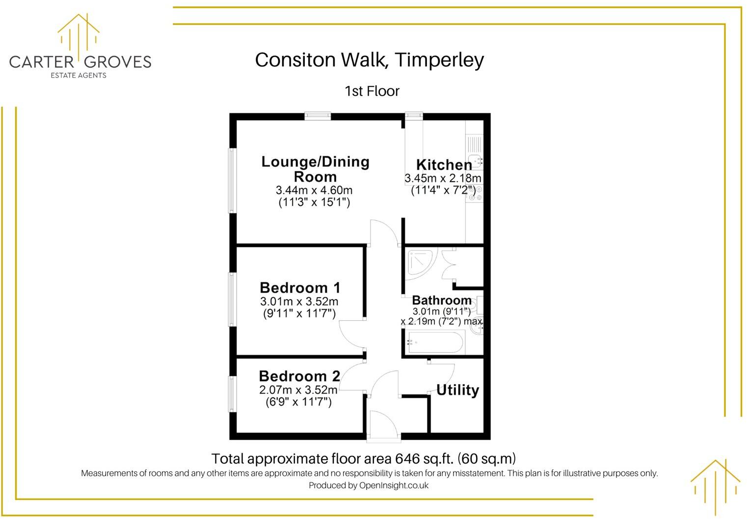 Coniston Walk, Timperley, Altrincham, Greater Manchester, WA15 floorplan