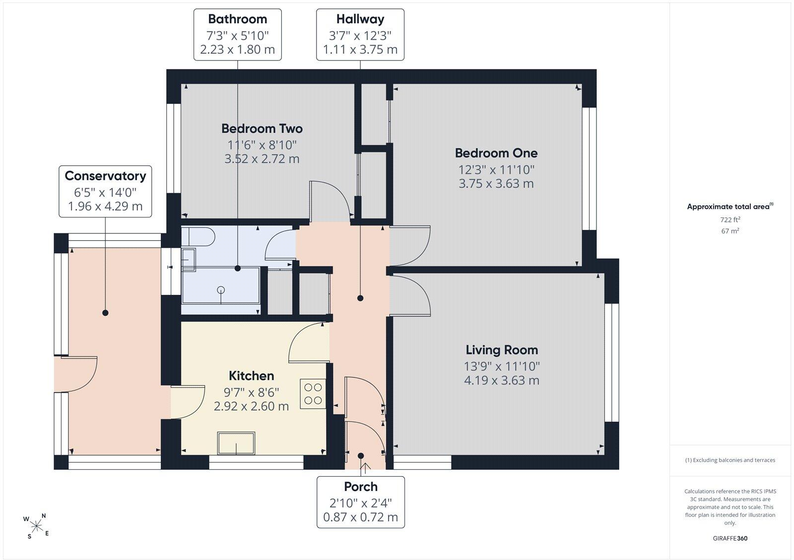 Ashburton Close, Adwick-le-Street, Doncaster, South Yorkshire, DN6 floorplan