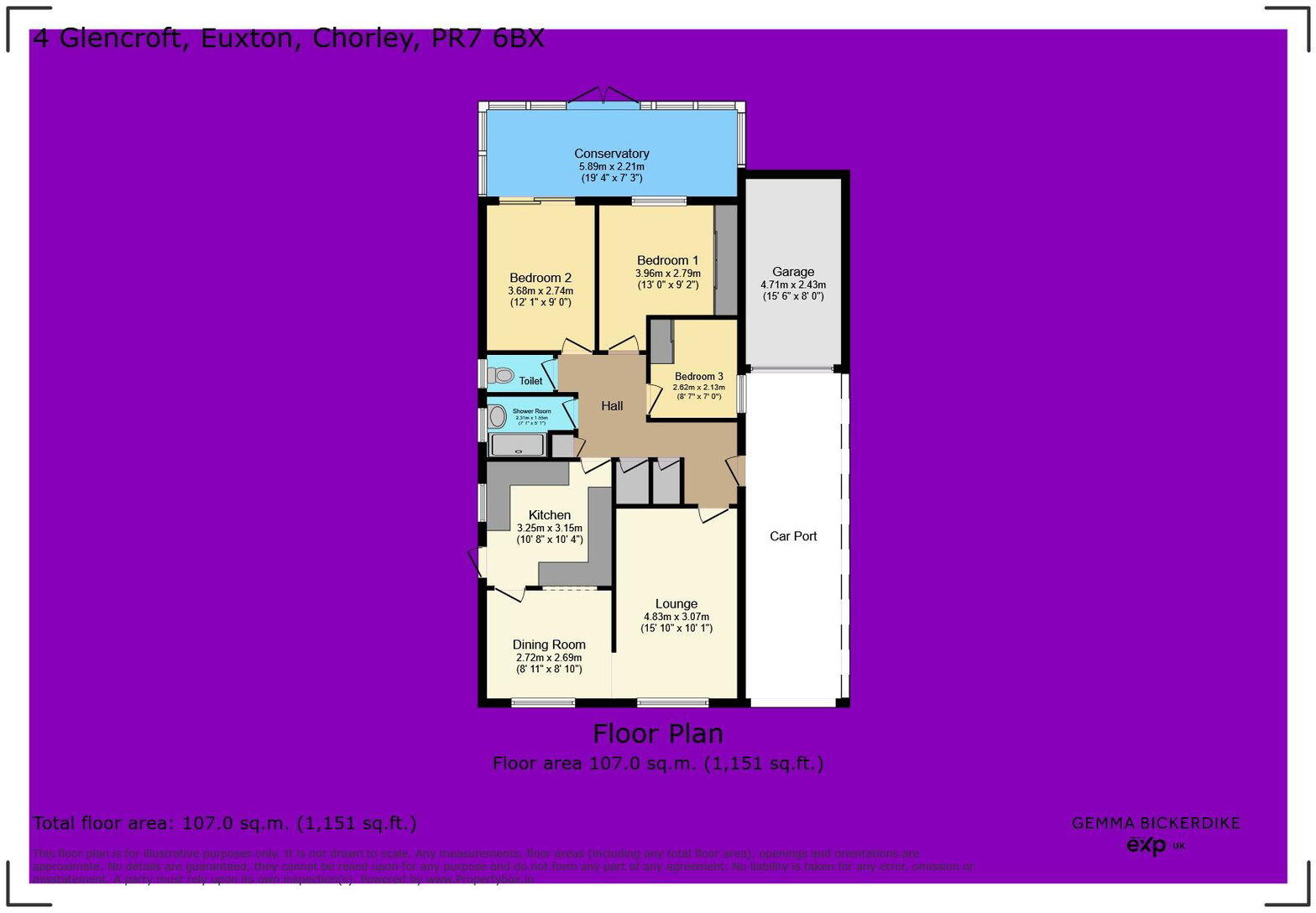 Glencroft, Euxton, Chorley, PR7 6BX floorplan