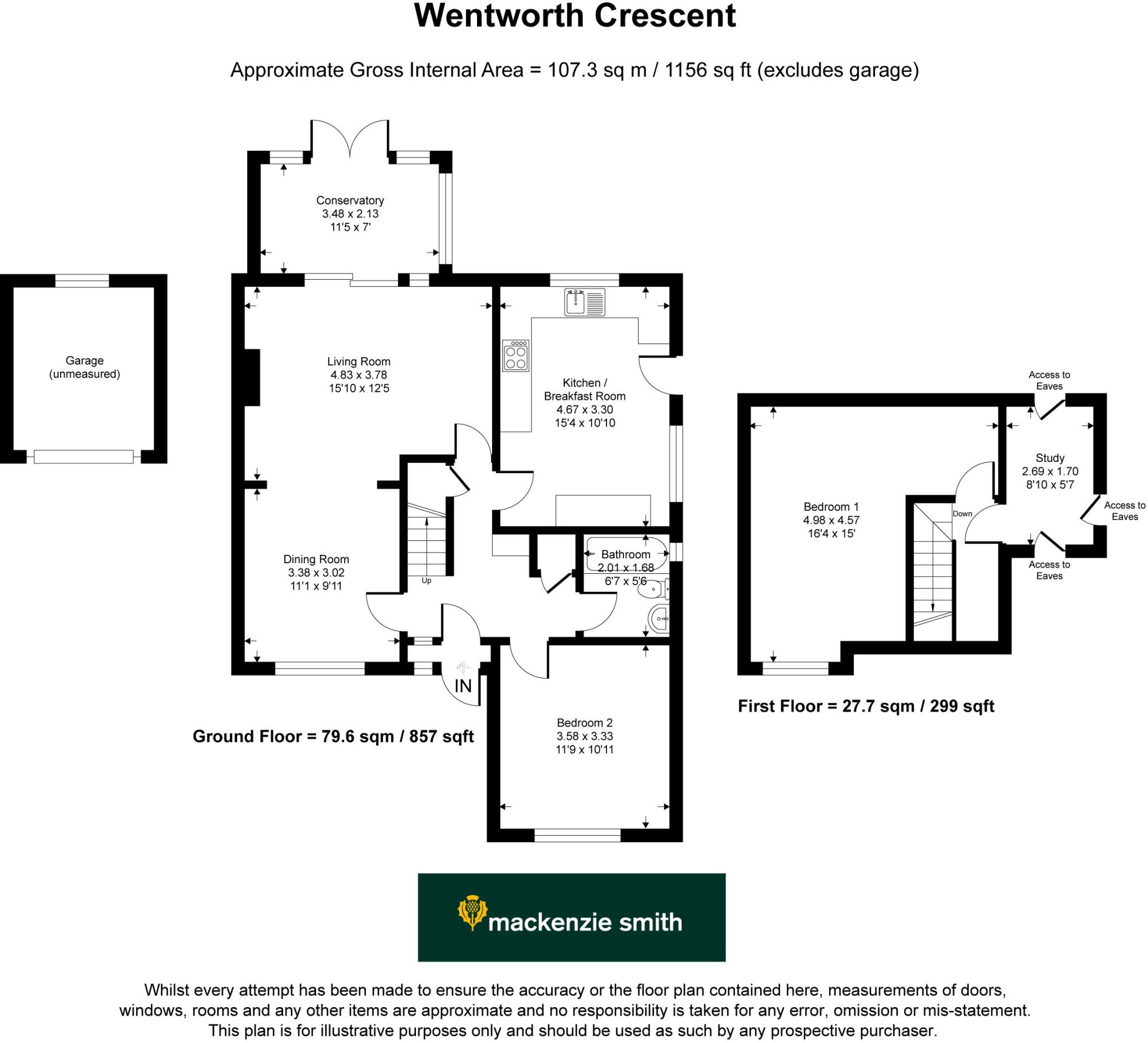 Wentworth Crescent, Ash Vale, Guildford, Surrey, GU12 floorplan