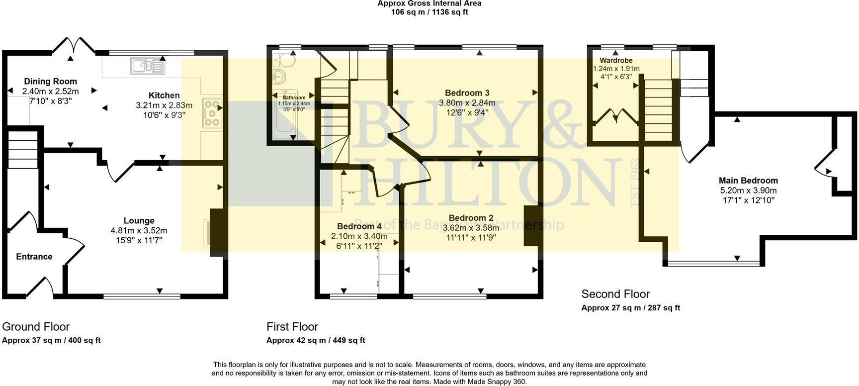 The Crescent, Leek floorplan