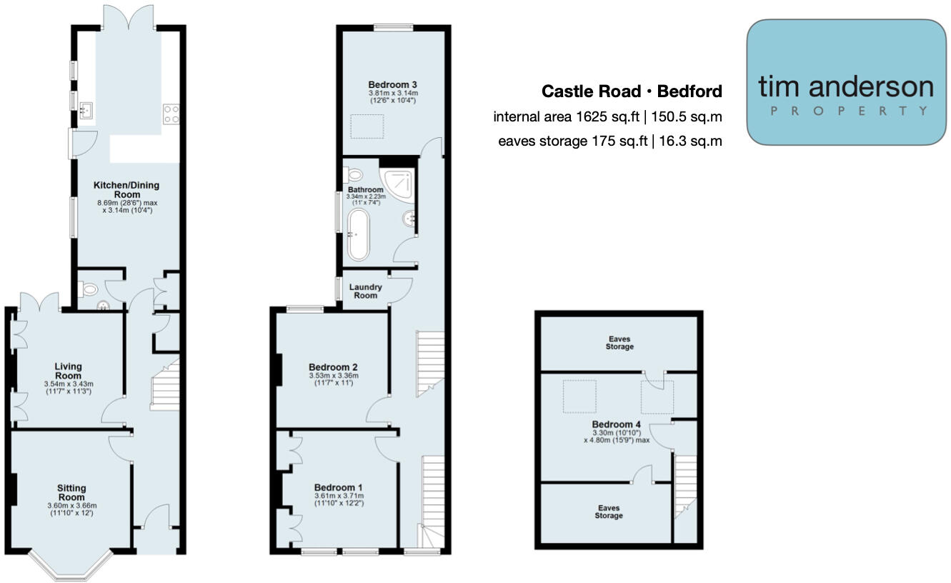 Castle Road | Bedford | Beds | MK40 | south facing plot floorplan