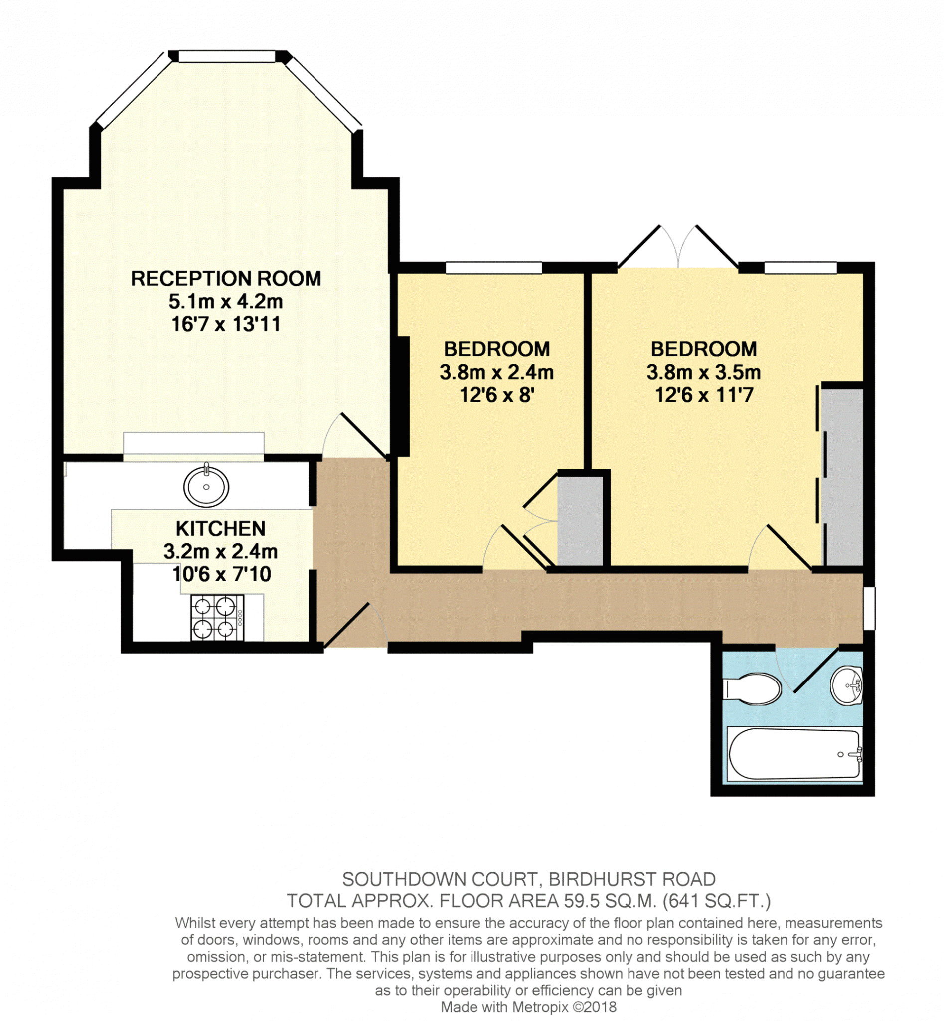 Southdown Court, 12 Birdhurst Road, South Croydon, CR2 floorplan