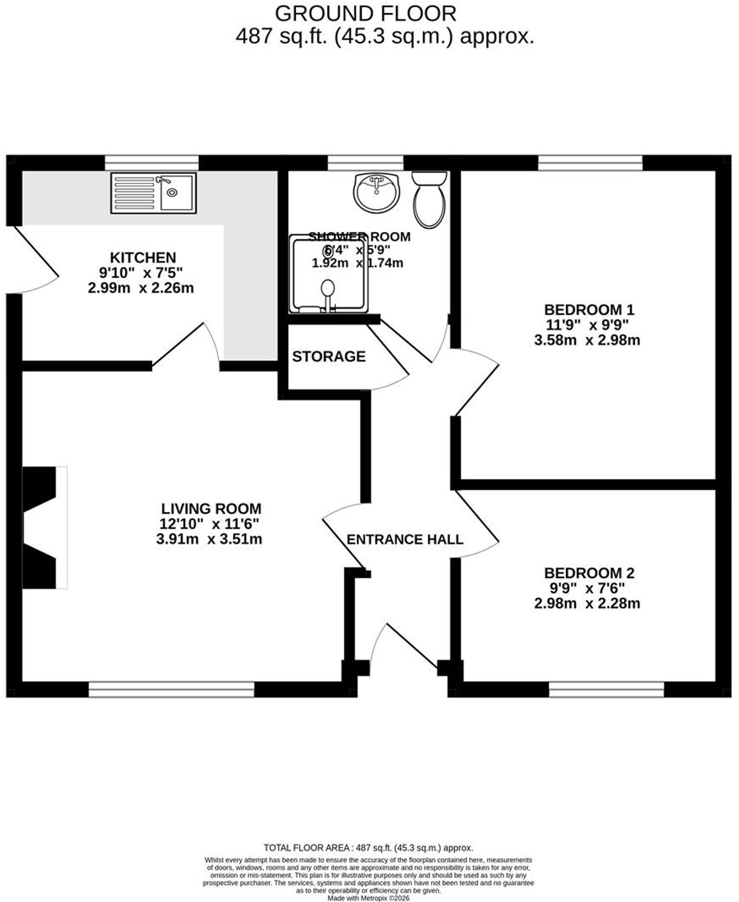 Rednall Close, Chesterfield, S40 floorplan