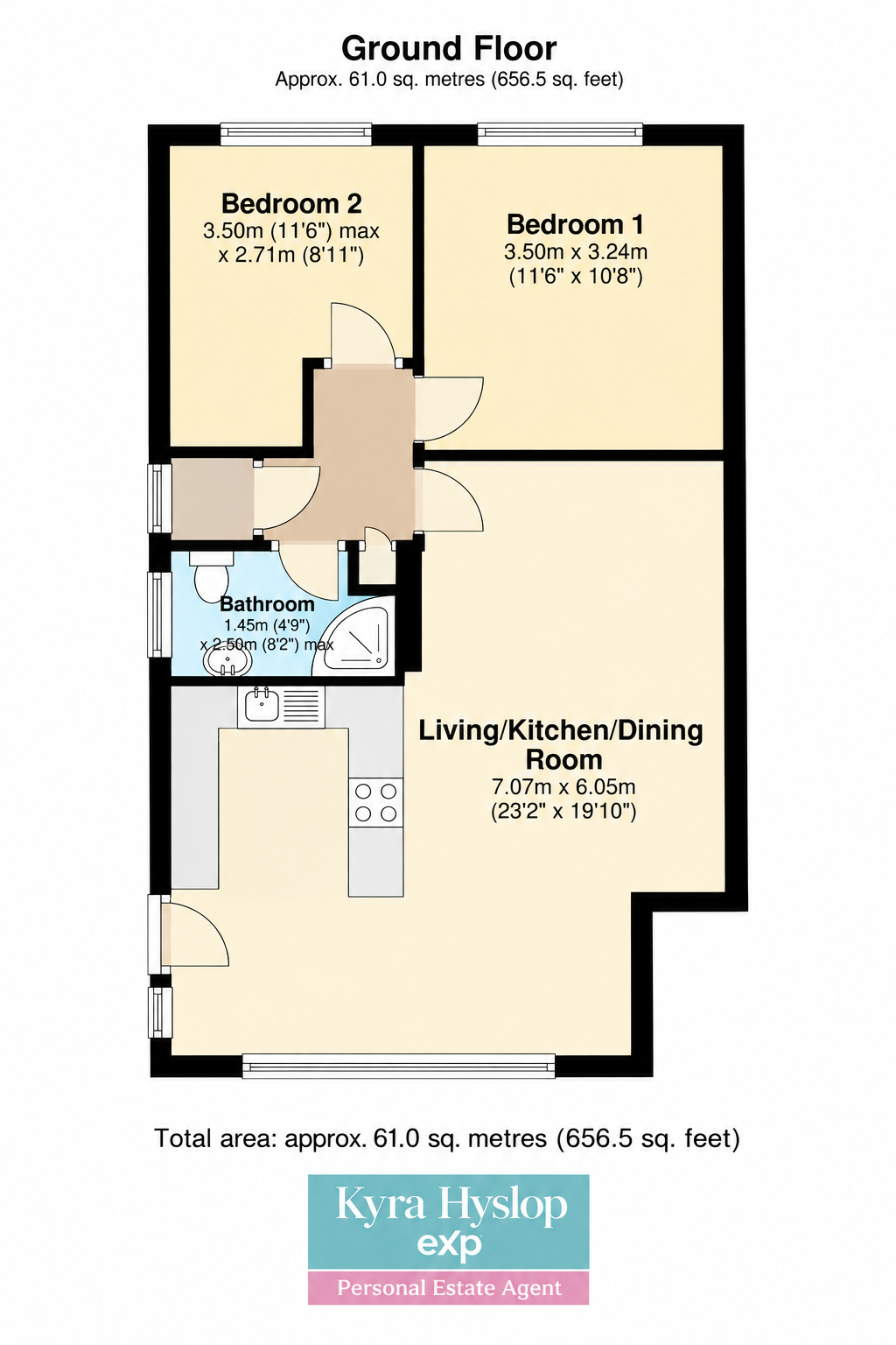 The Marles, Exmouth, EX8 4NU floorplan