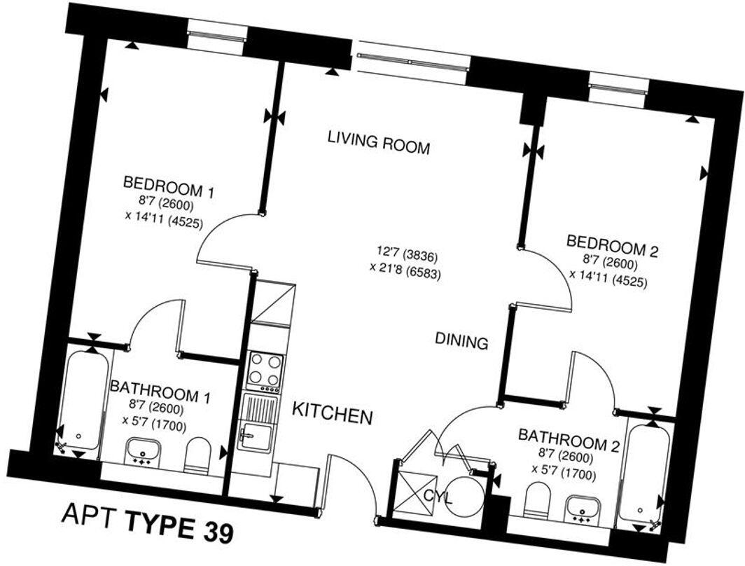 Woden Street, Salford, M5 floorplan