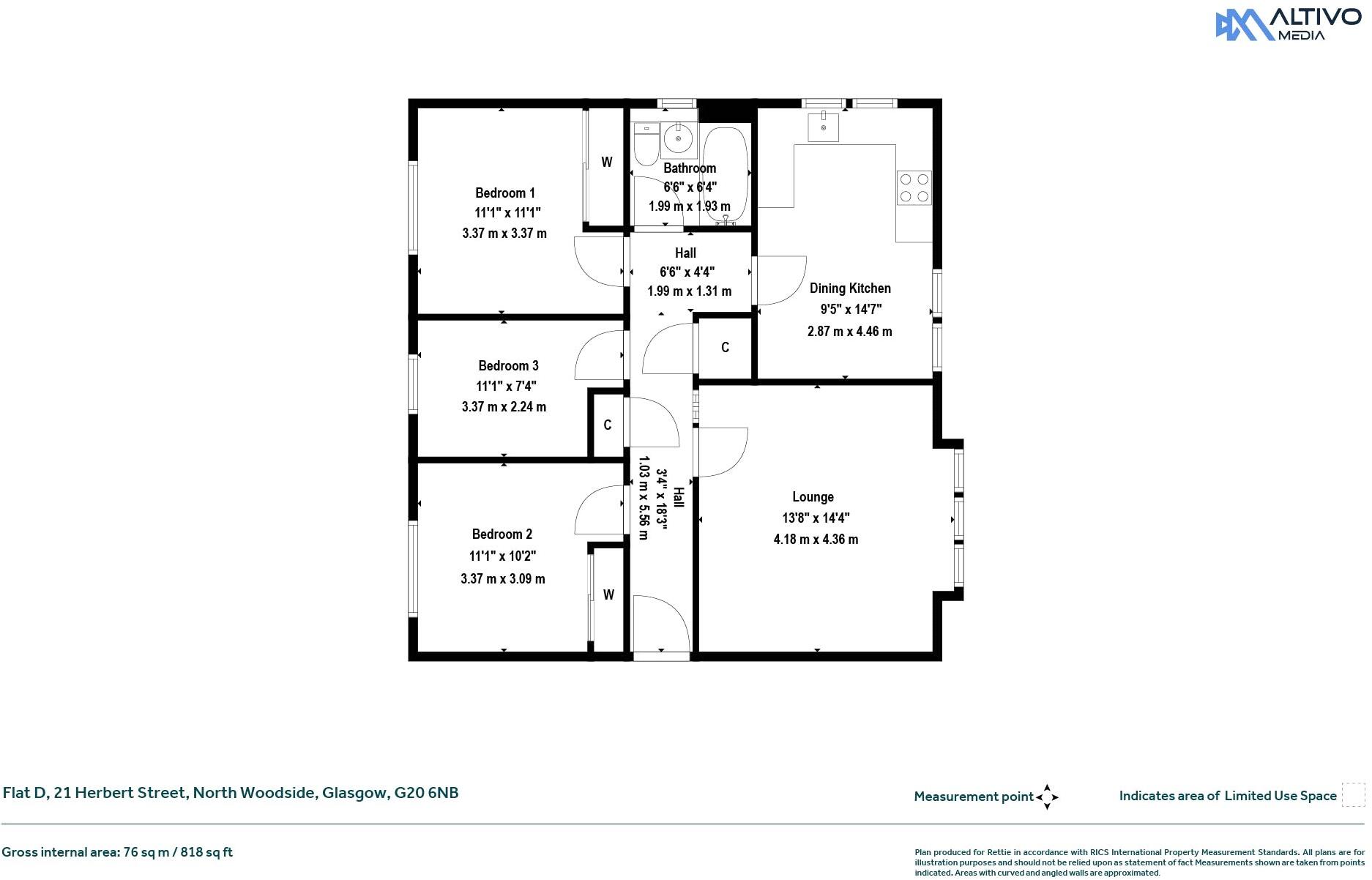 Herbert Street, North Woodside, Glasgow floorplan