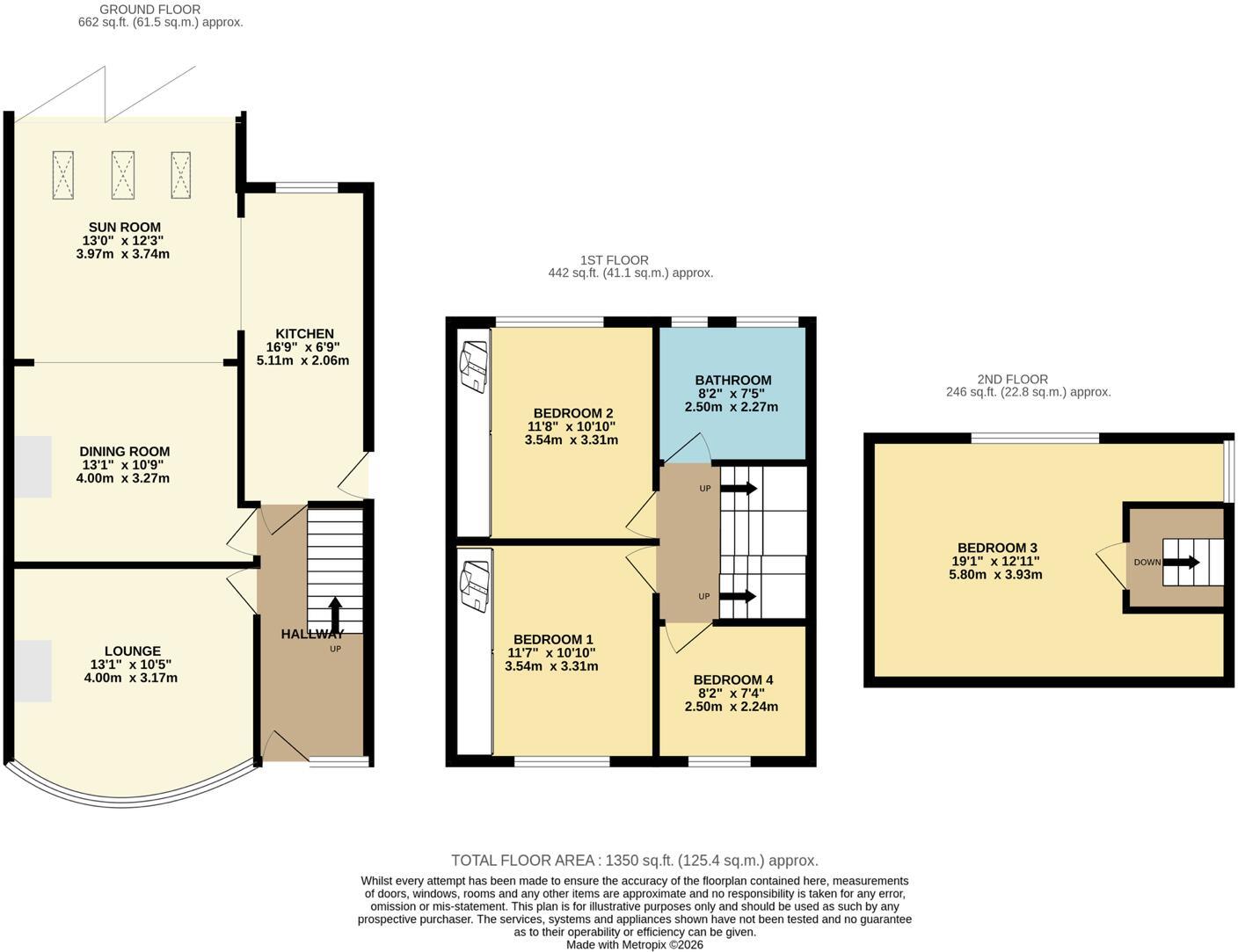 Ruskin Avenue, Wakefield, West Yorkshire, WF1 floorplan
