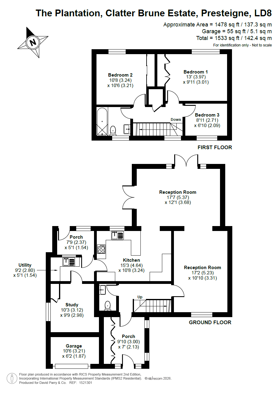 The Plantation PRESTEIGNE LD8 2LB floorplan
