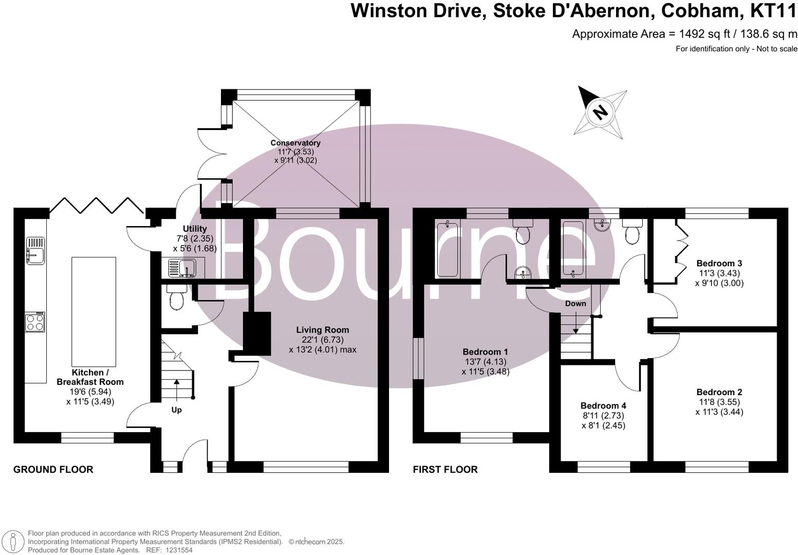 Winston Drive, Cobham, Surrey, KT11 floorplan