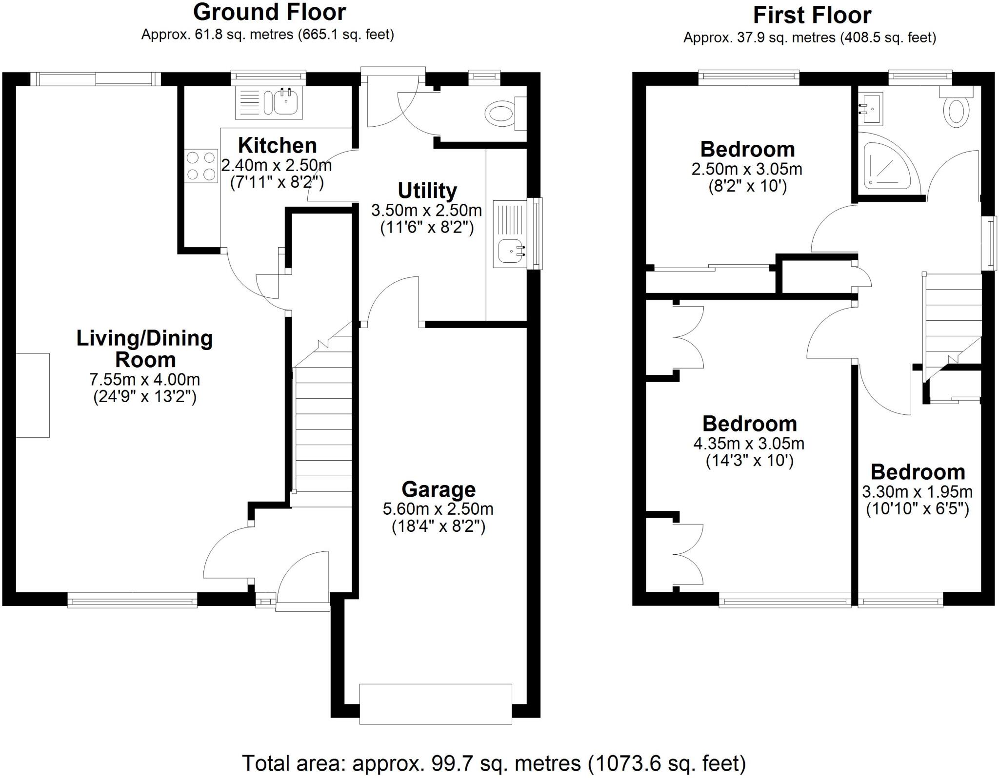 Langshott Close, Woodham, Addlestone, Surrey, KT15 floorplan