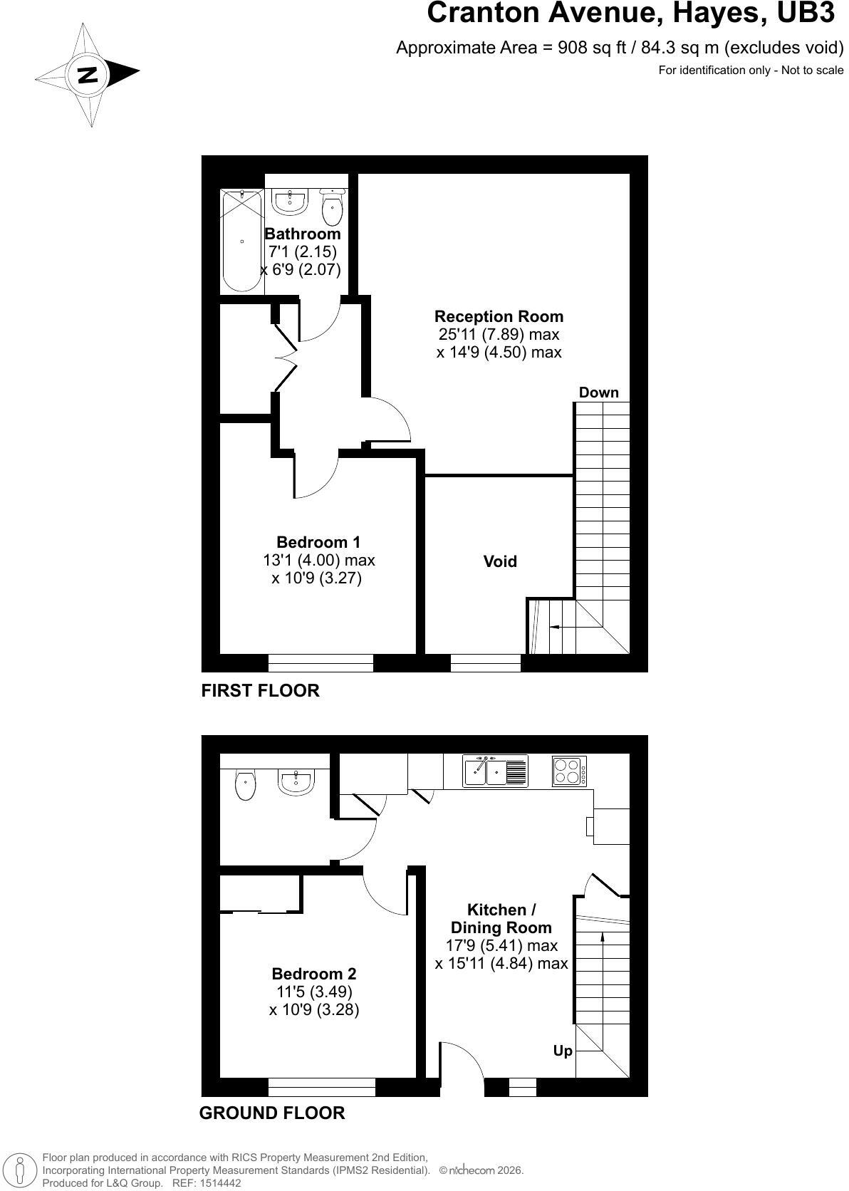 Cranton Avenue, Hayes, UB3 4SD floorplan