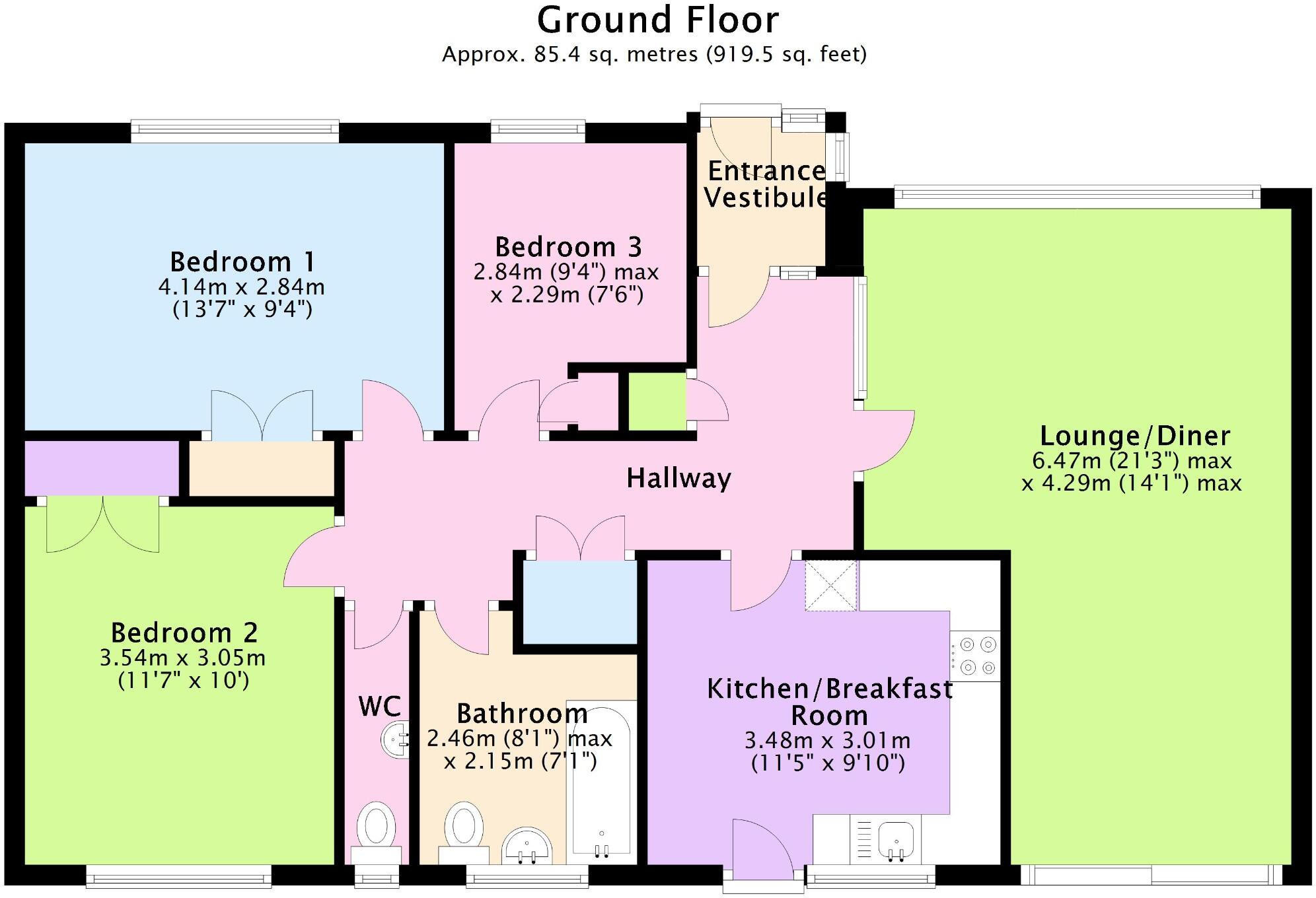 Orford Close, Christchurch floorplan