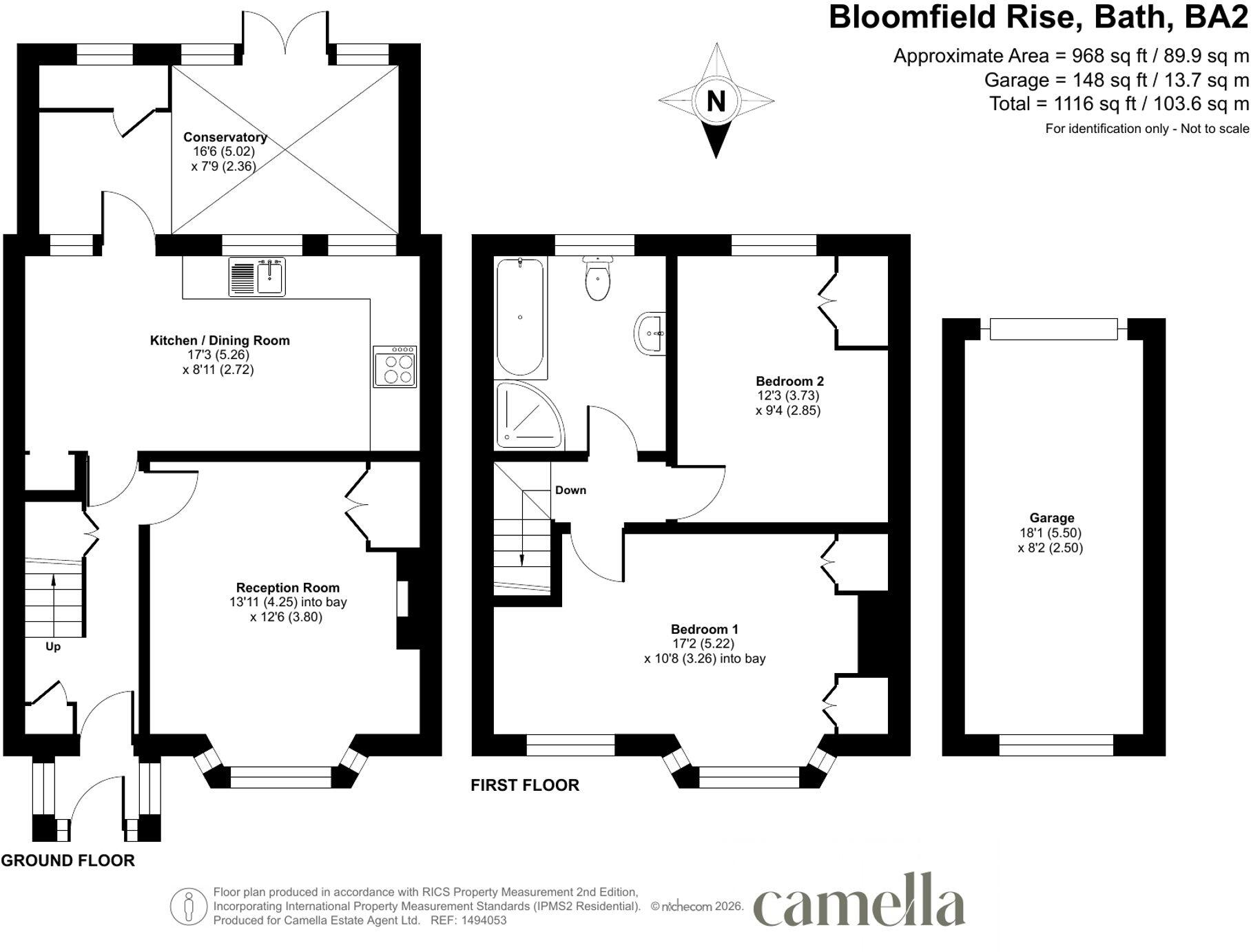 Bloomfield Rise, Bath, BA2 floorplan