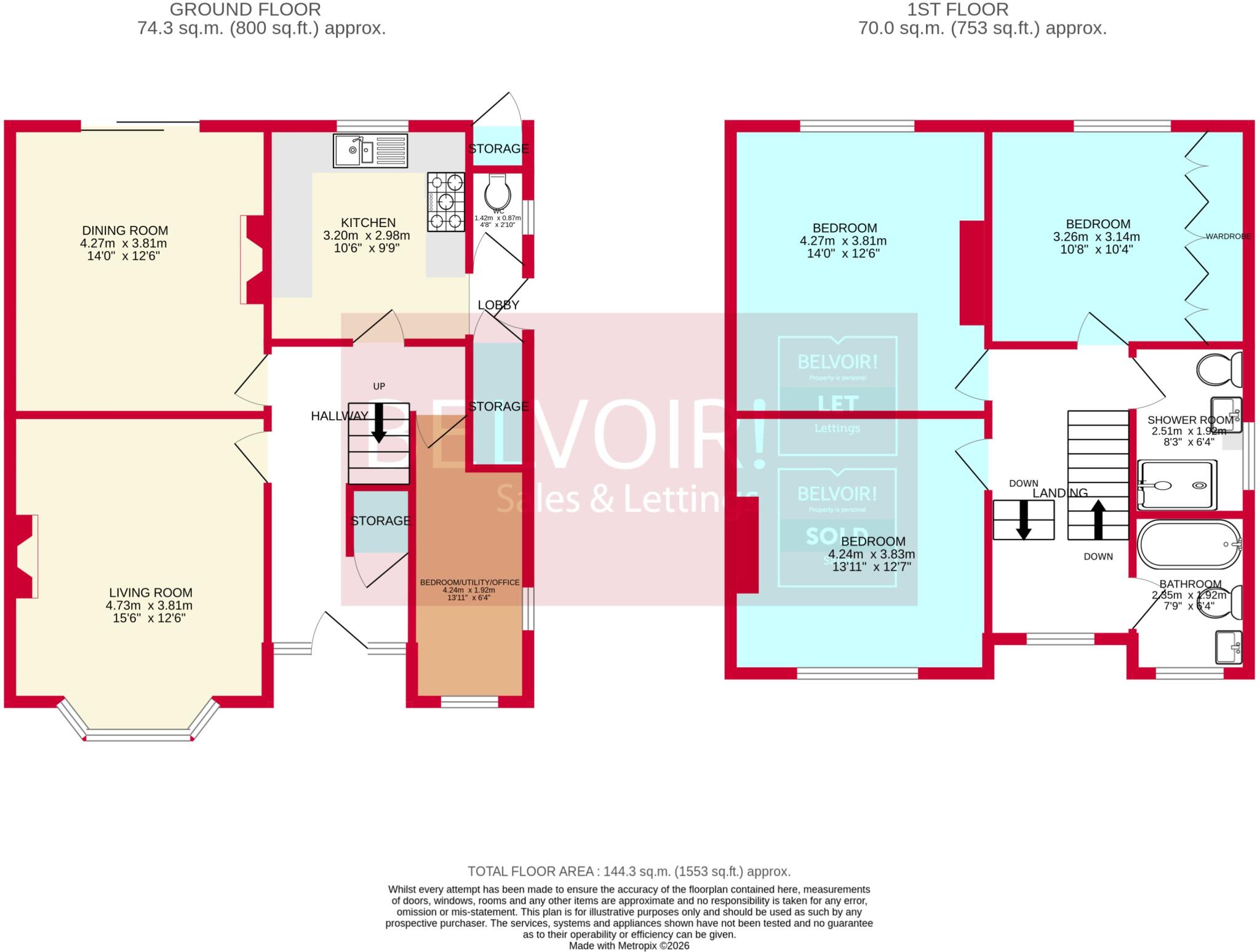 Belt Road, Hednesford, Cannock, WS12 floorplan