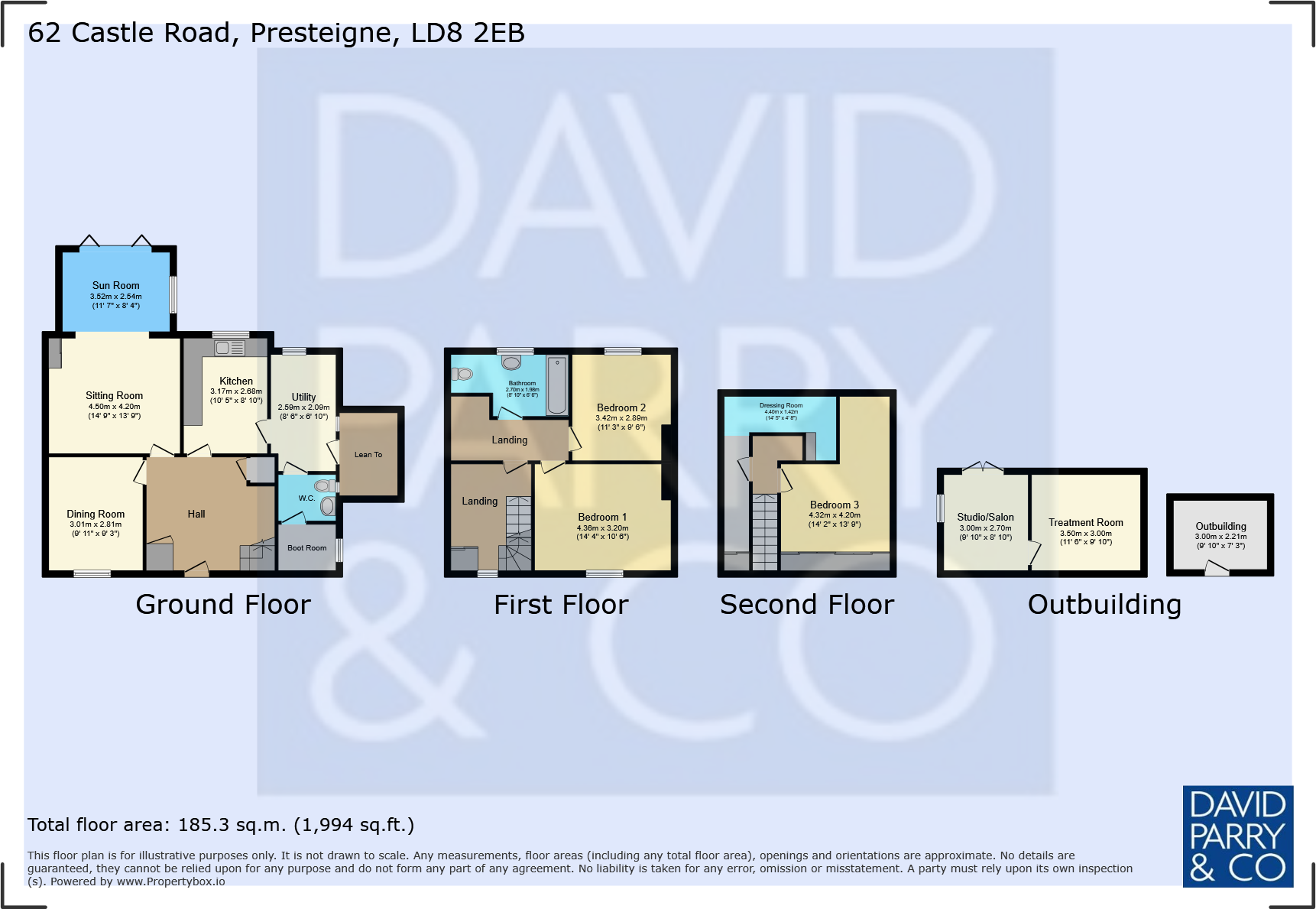 62 Castle Road PRESTEIGNE LD8 2EB floorplan