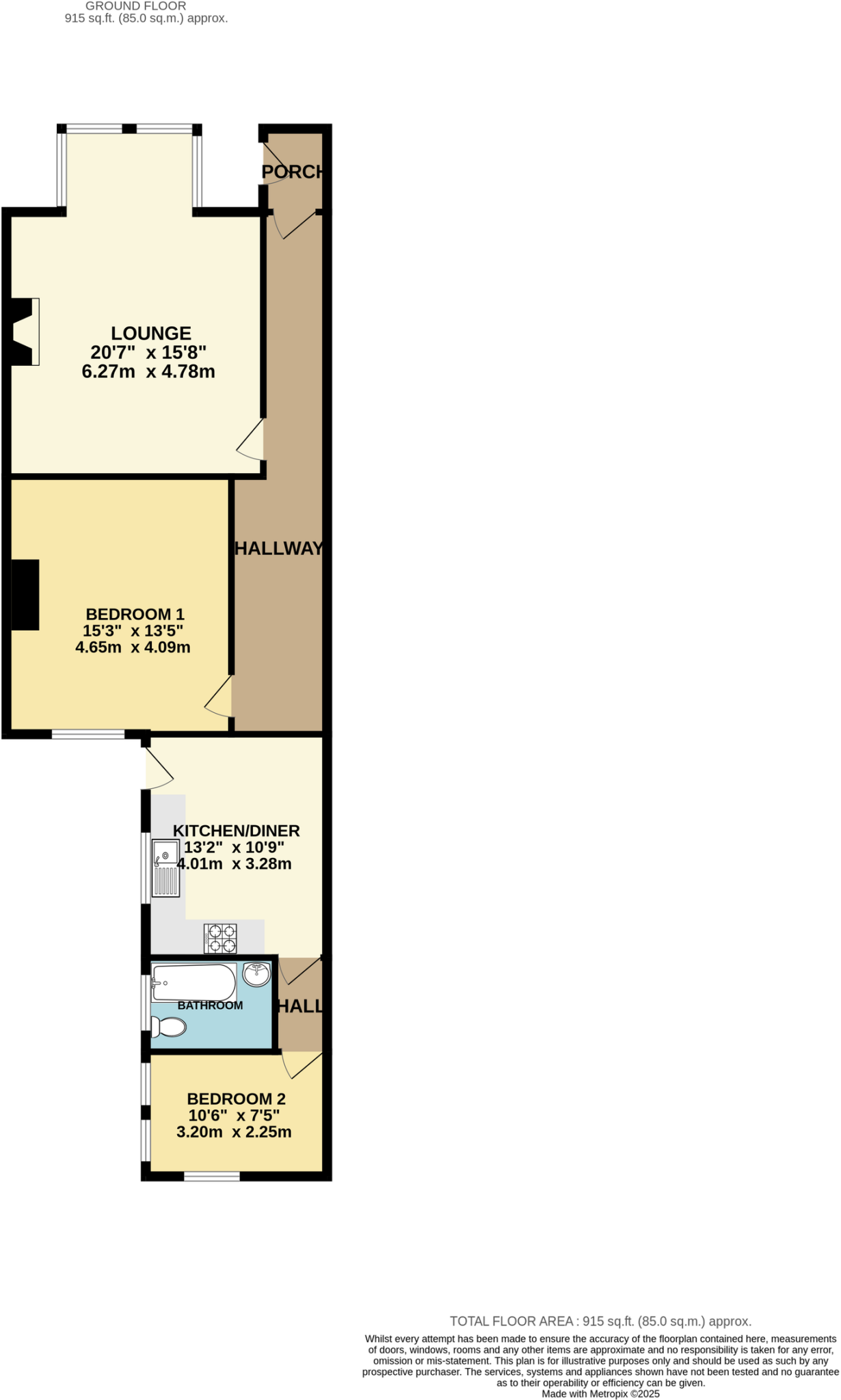 Beech Villas, Yelverton, Devon floorplan