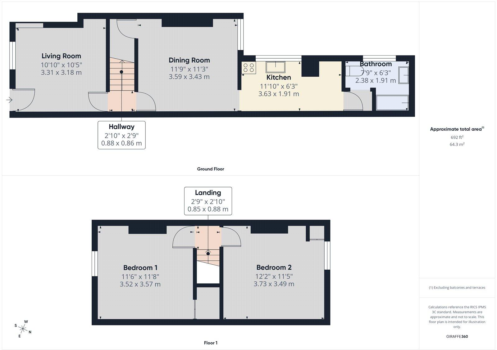 Park Street, Heanor, Derbyshire, DE75 floorplan