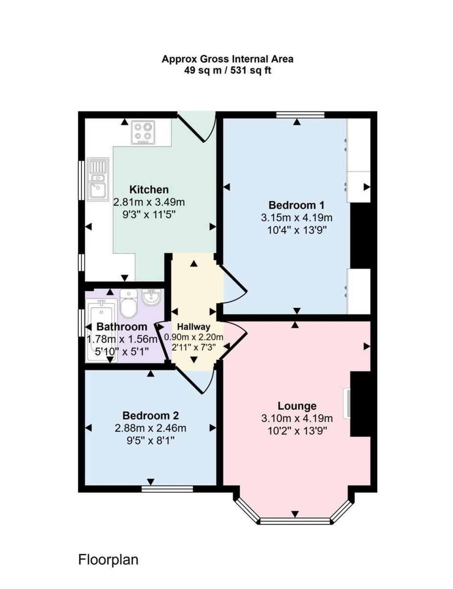 Sunnyside Road, Parkstone, Poole, BH12 floorplan