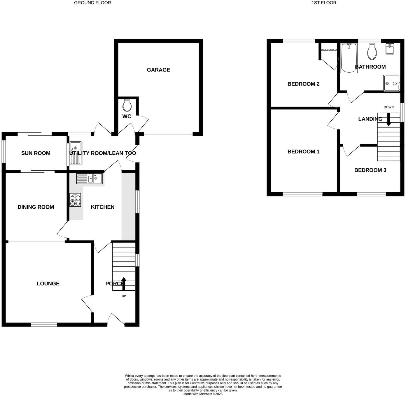 Oakfield Avenue, Markfield, LE67 9WG floorplan