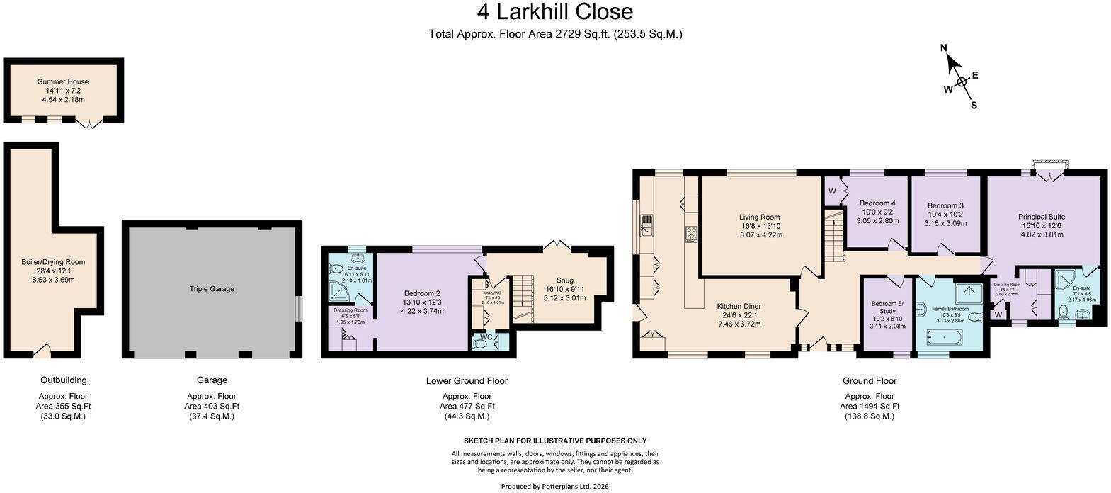 4, Lark Hill Close, Cleckheaton, BD19 floorplan