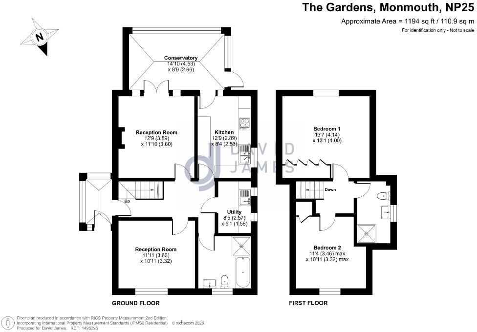 The Gardens, Monmouth, Monmouthshire, NP25 floorplan