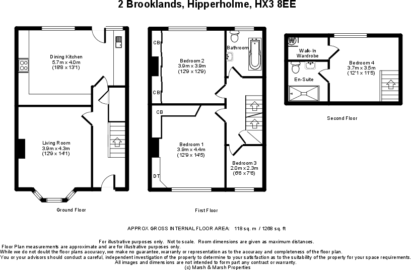2 Brooklands, Hipperholme, HX3 8EE floorplan