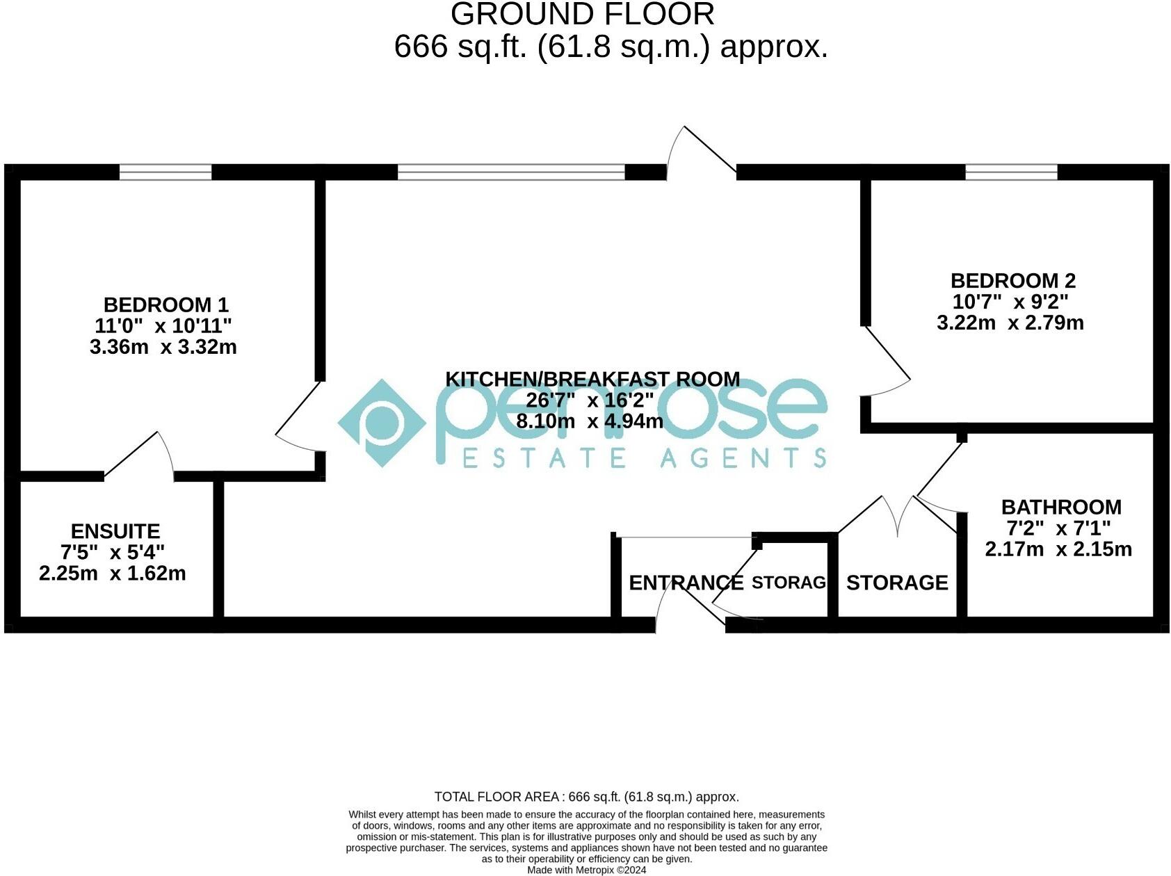 Heather Apartments, 1 Cypress Road, Luton, Bedfordshire, LU1 4FY floorplan