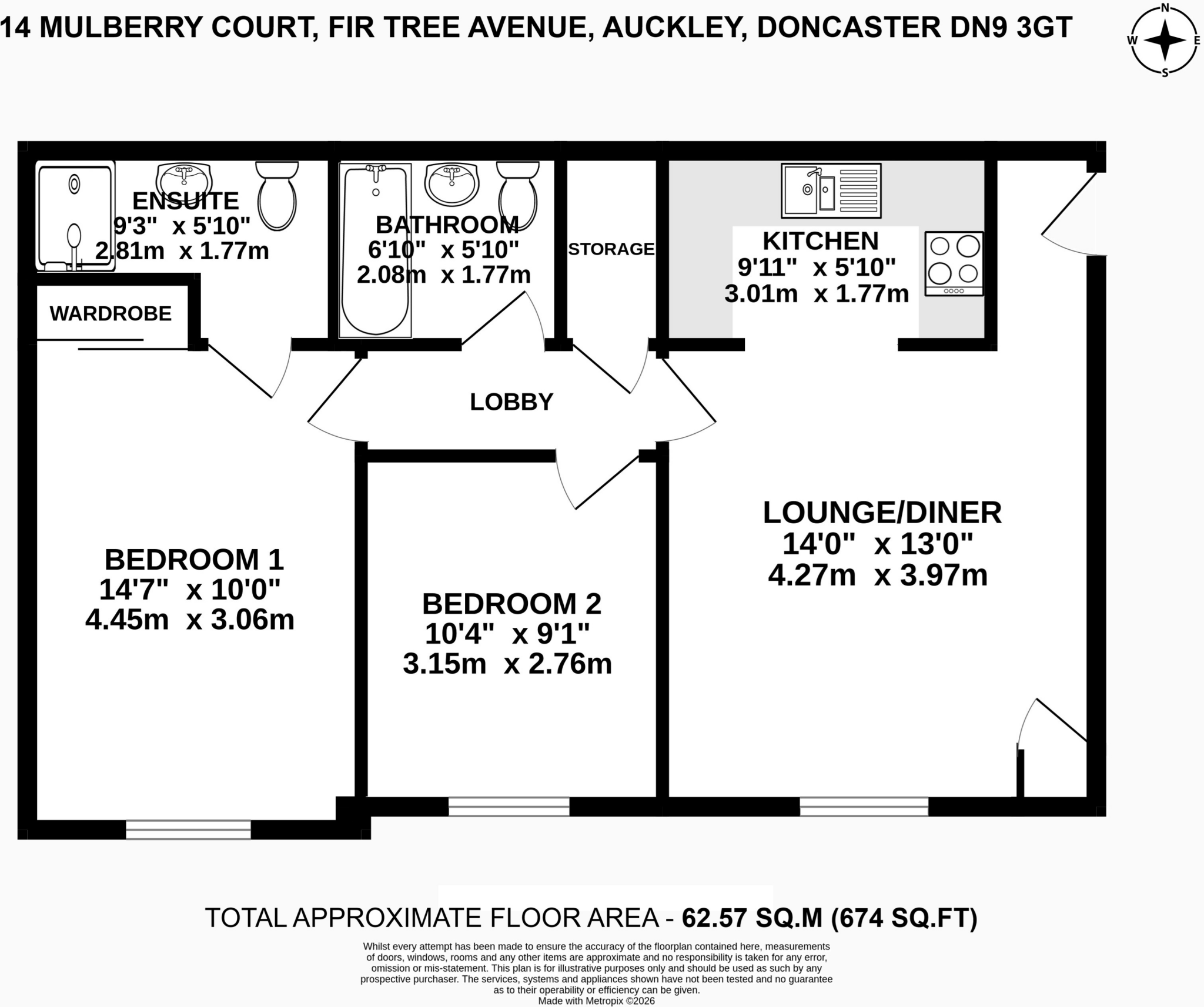 Fir Tree Avenue, Auckley floorplan
