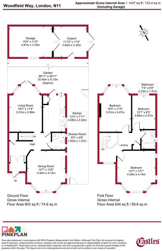 Woodfield Way, N11 floorplan