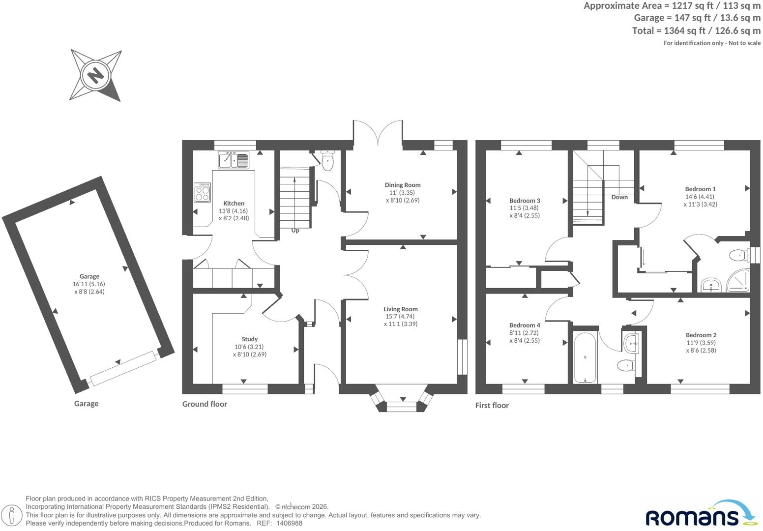 Winchcombe Close, Fleet, Hampshire floorplan