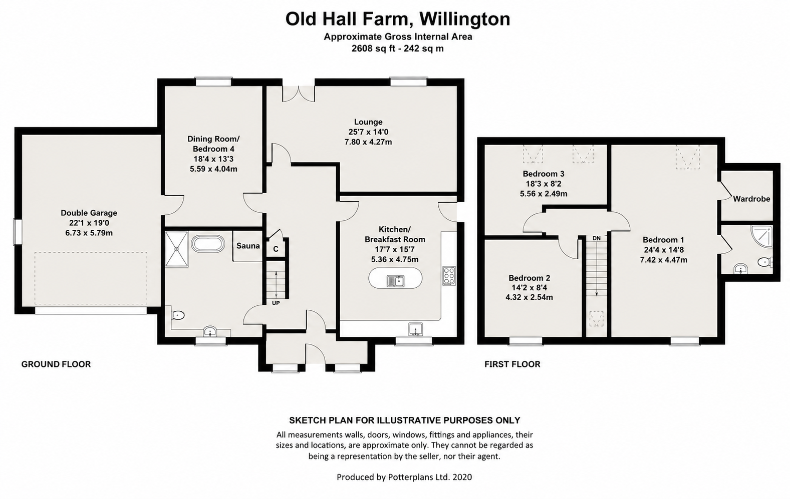 Old Hall Farm, Willington, Crook, Durham, DL15 floorplan