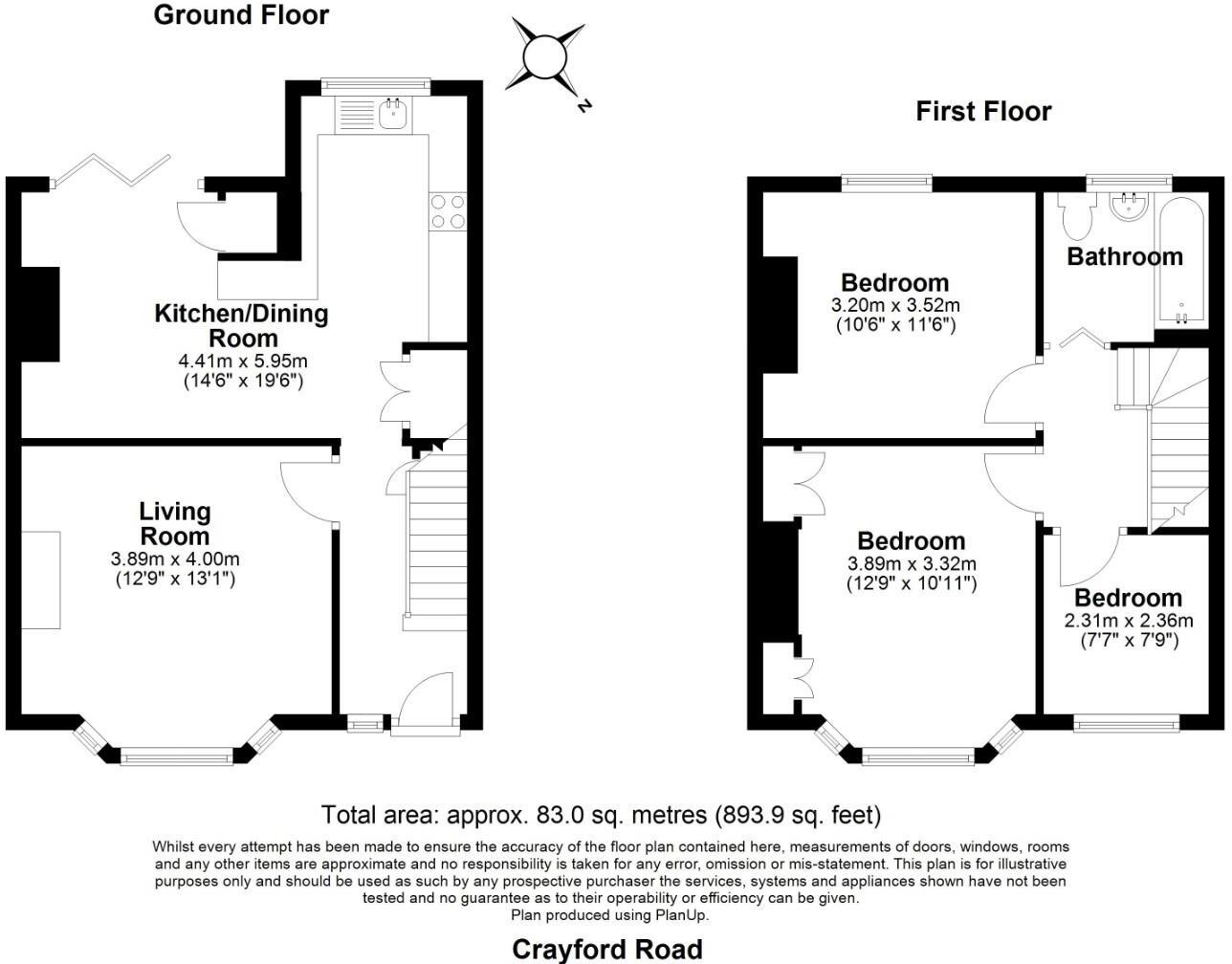 Crayford Road, Brighton floorplan