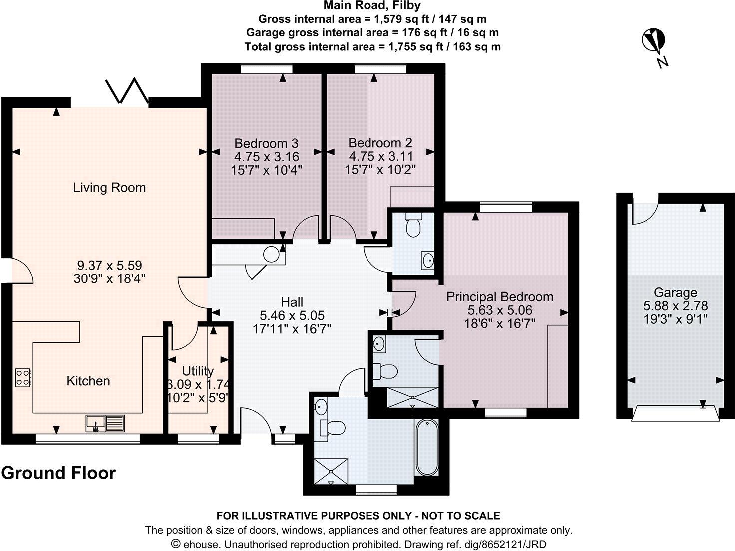 The Oaks, Main Road, Filby, Great Yarmouth, NR29 floorplan