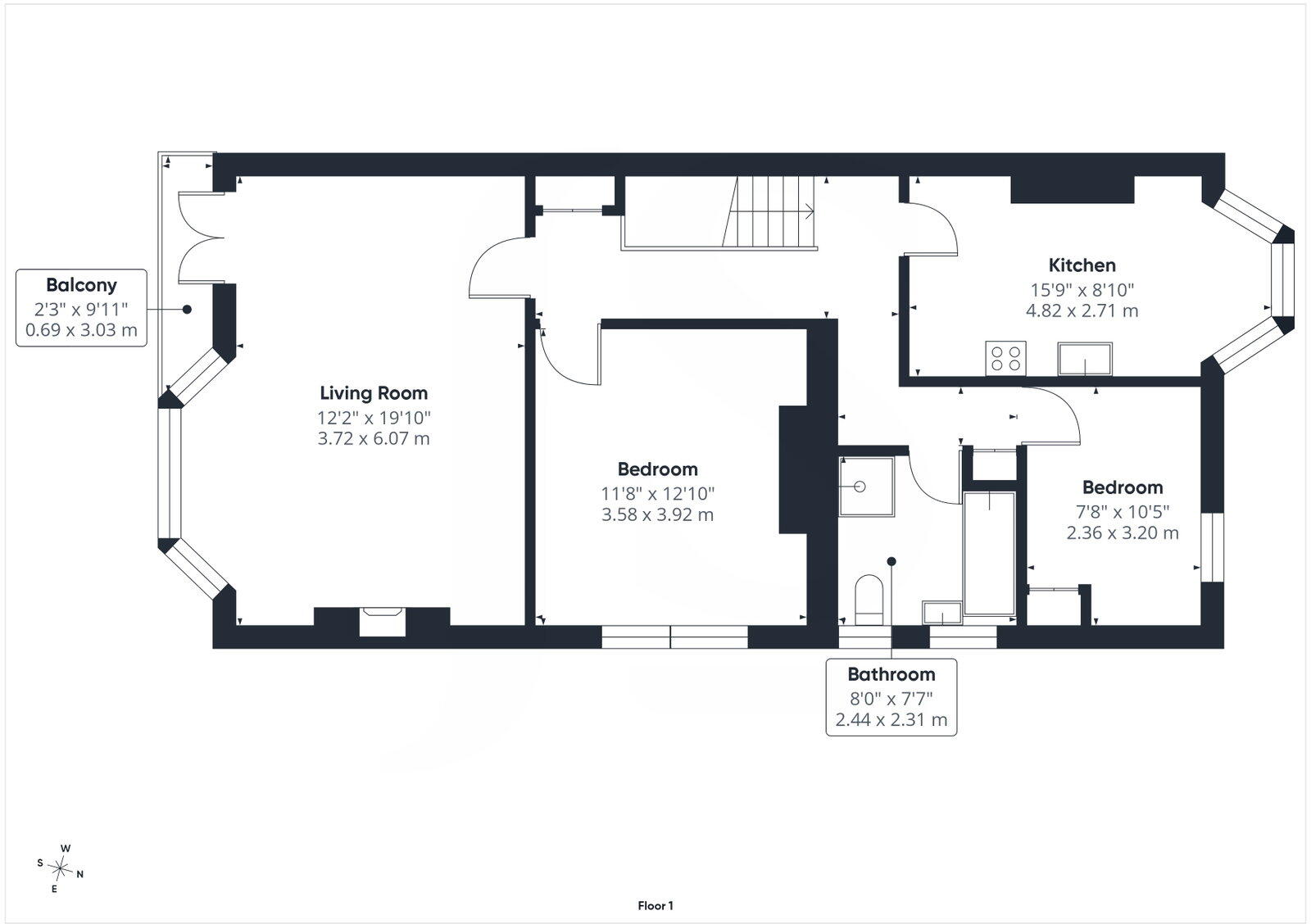 Church Walk, Worthing, BN11 2LS floorplan