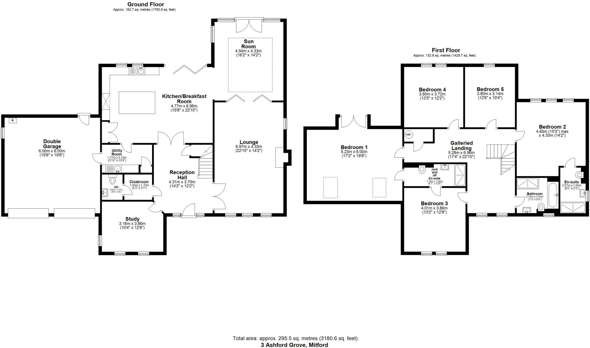 Ashford Grove, Mitford, Morpeth, Northumberland floorplan
