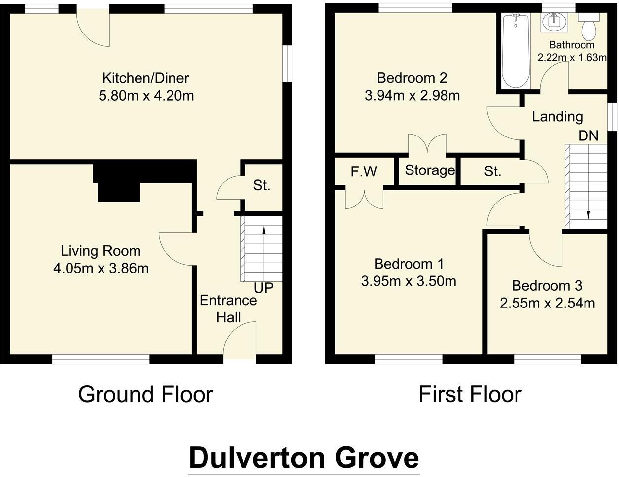 Dulverton Grove, Bradford floorplan