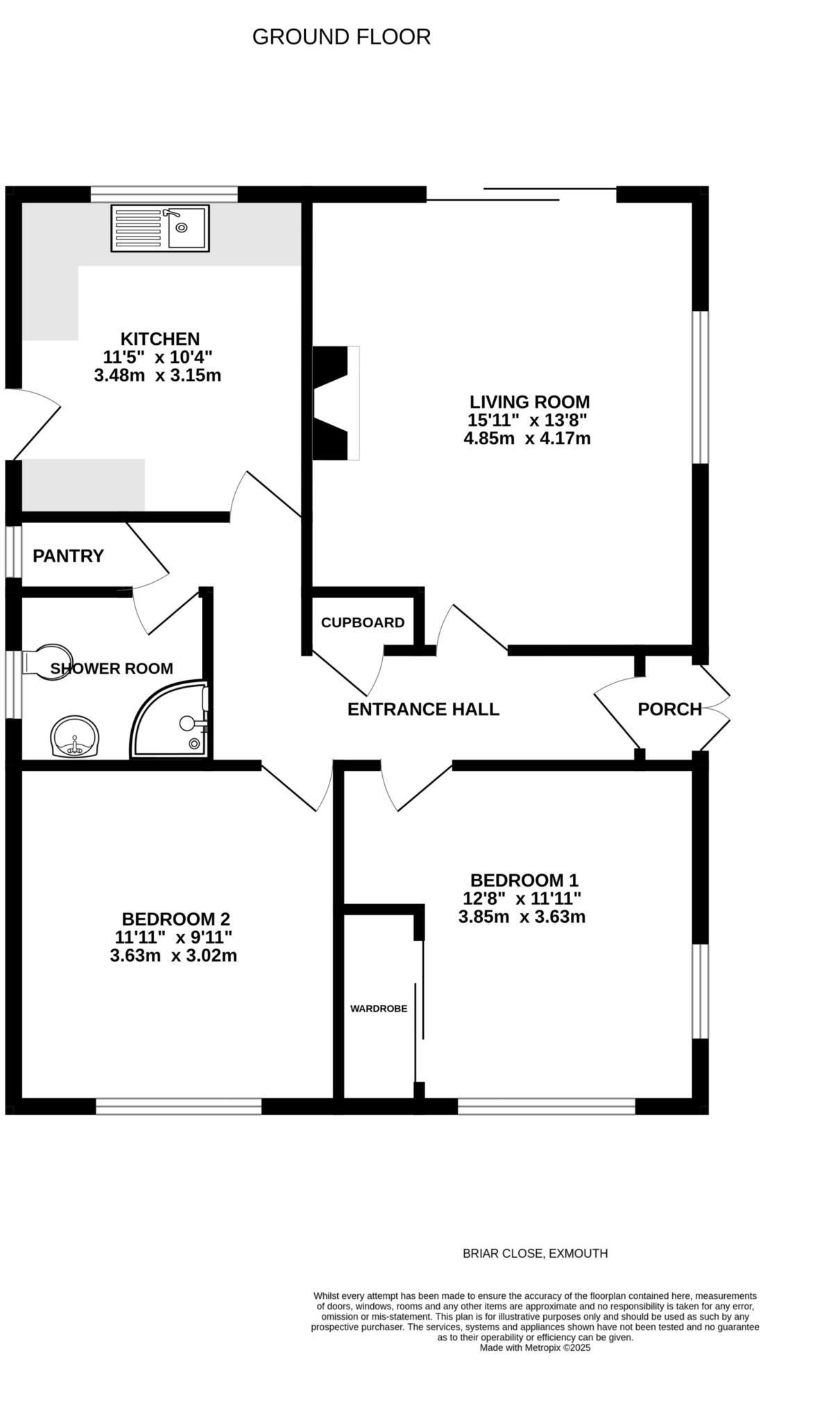 Briar Close, Exmouth floorplan