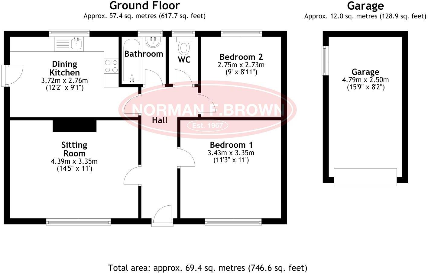 12 Harkness Close, Leeming Bar, Northallerton floorplan