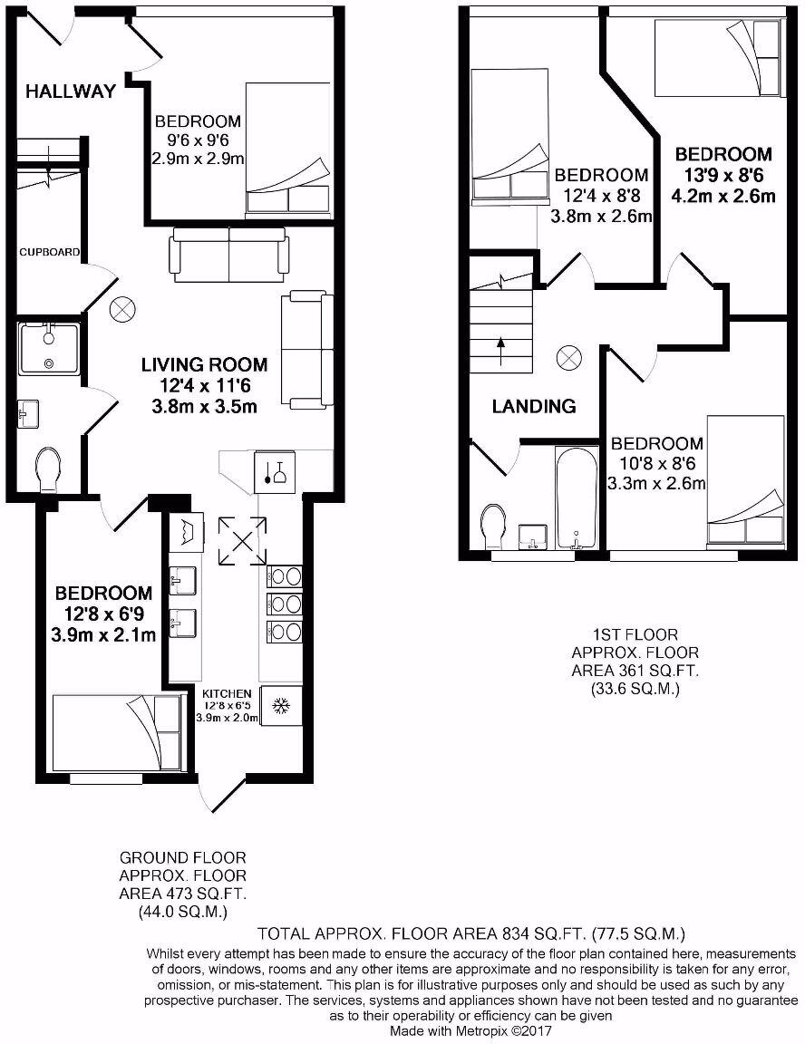 5 Bed Student House - Rhodaus Close, CCCU floorplan