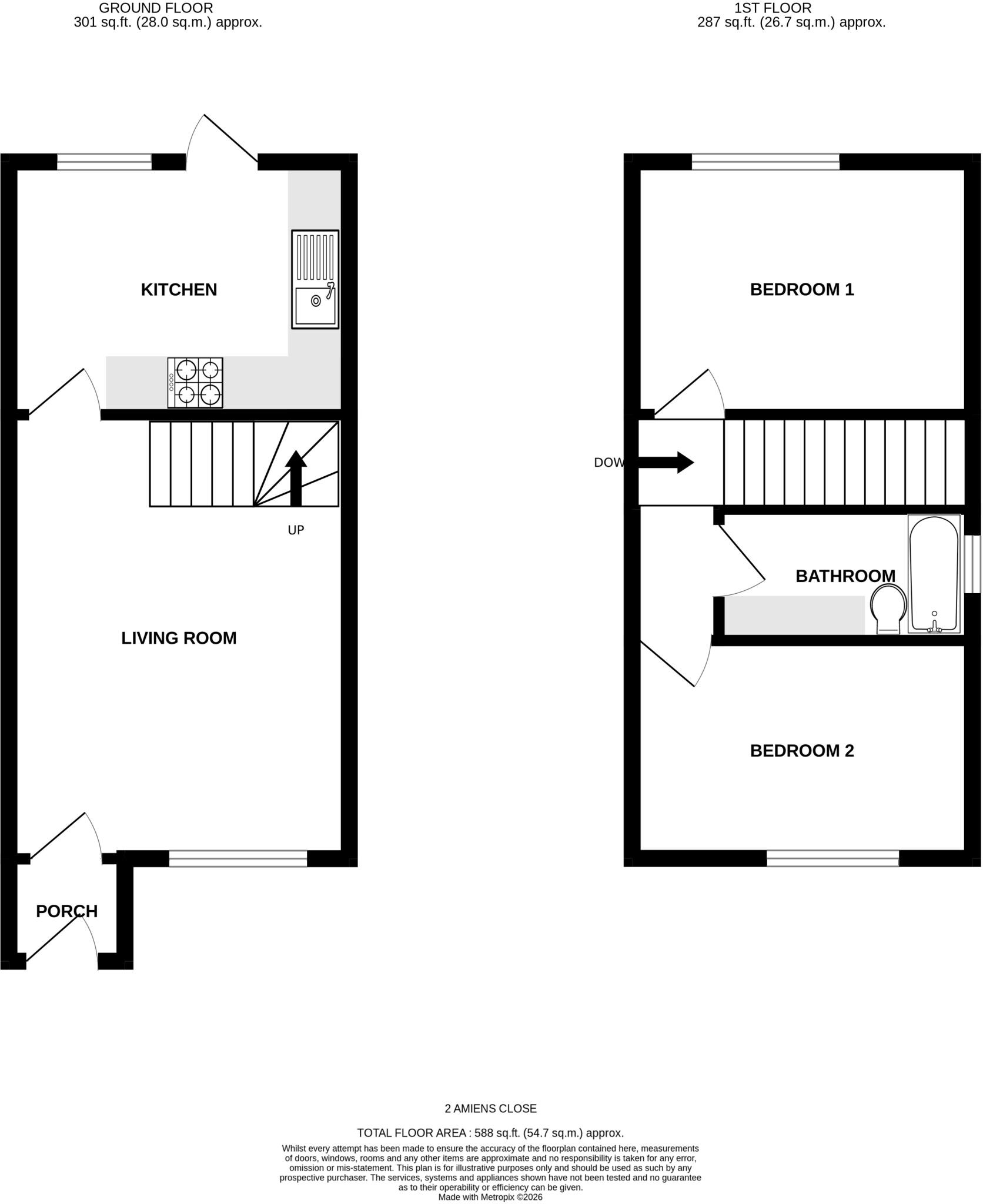 2 Amiens Close, Darlington floorplan