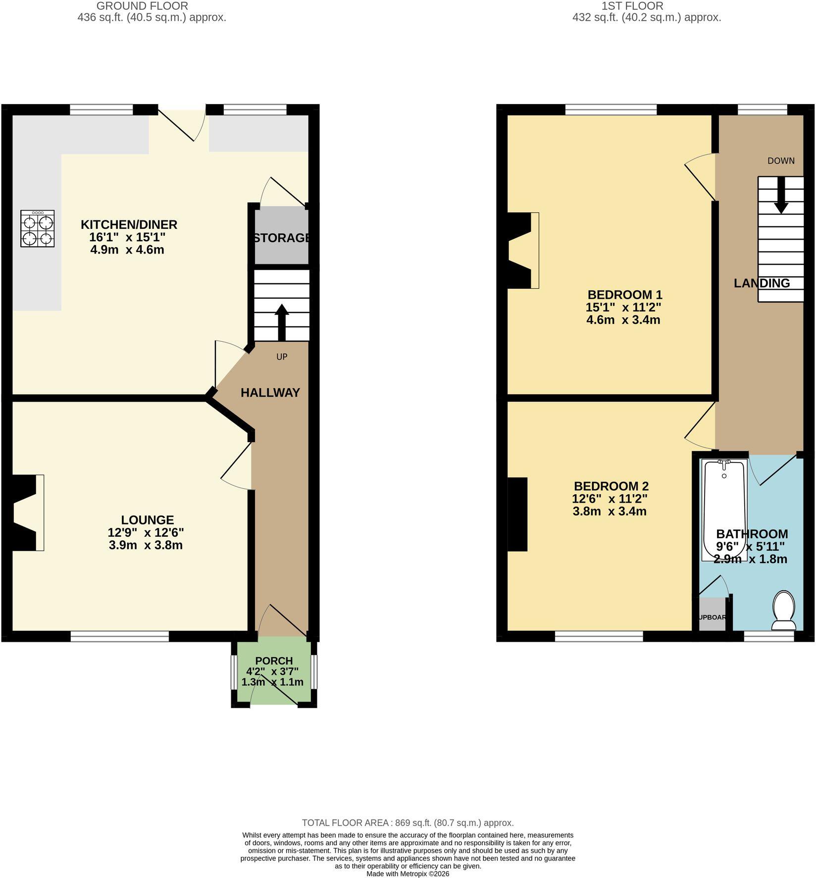 50, Lane Side, Wilsden, BD15 floorplan